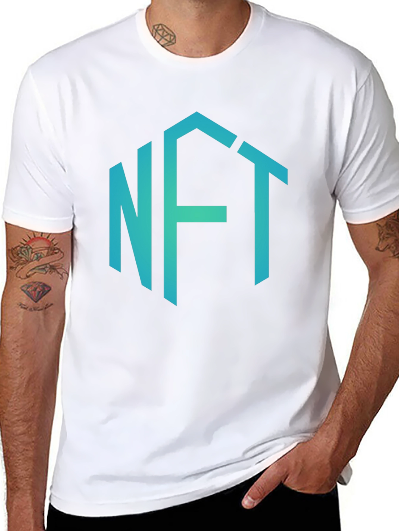 NFT Hexagon T-Shirt - Crypto Art Fashion