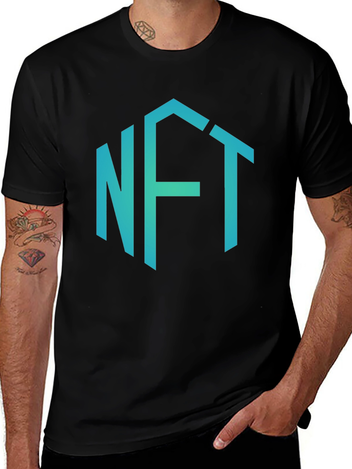 NFT Hexagon T-Shirt - Crypto Art Fashion