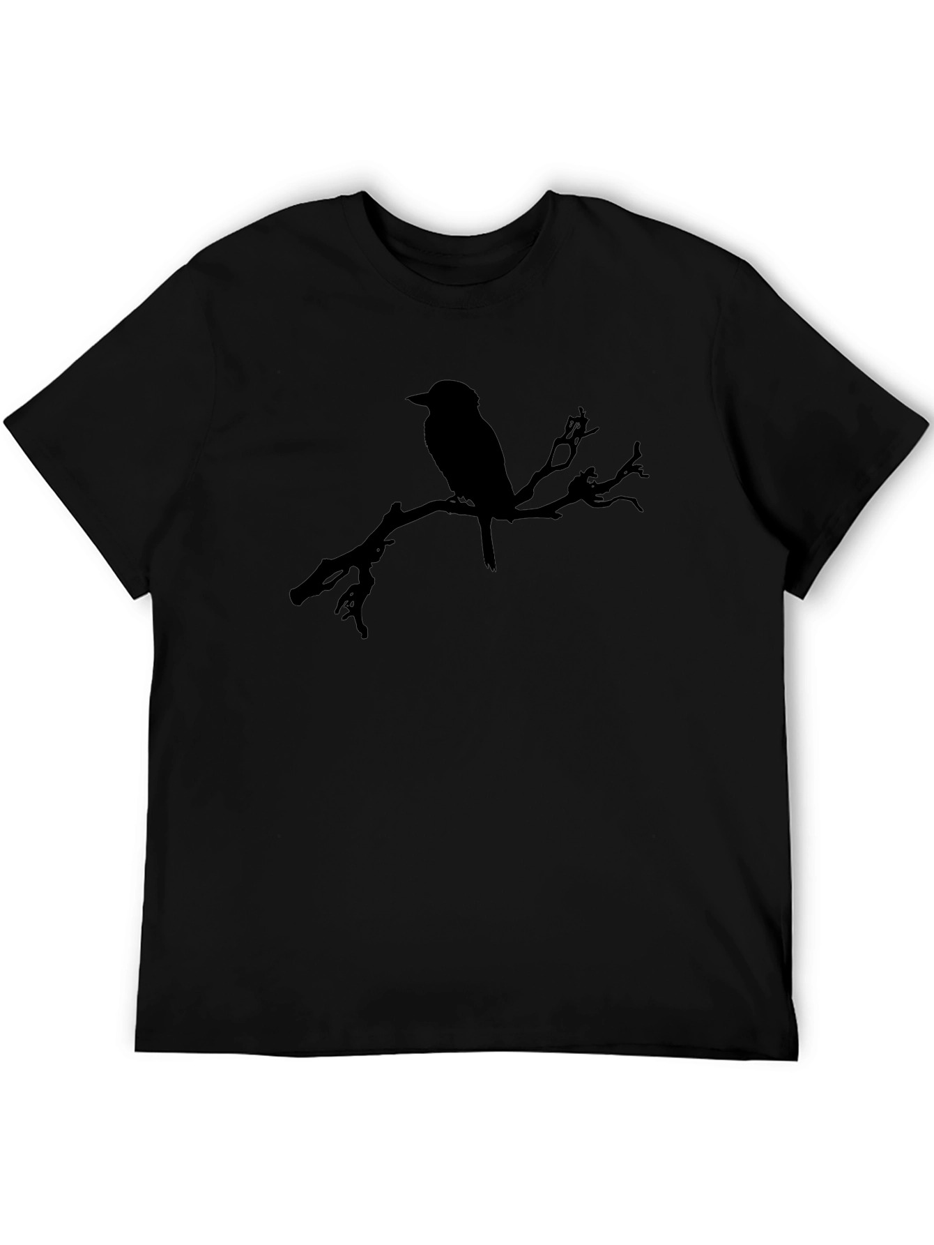 Bird on Branch Black Graphic Tee