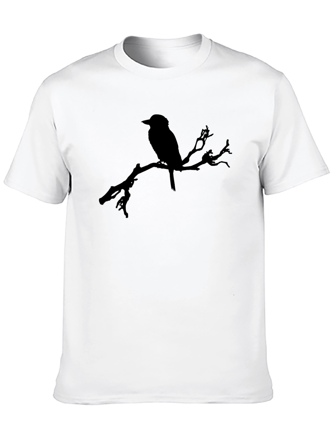 Bird on Branch Black Graphic Tee