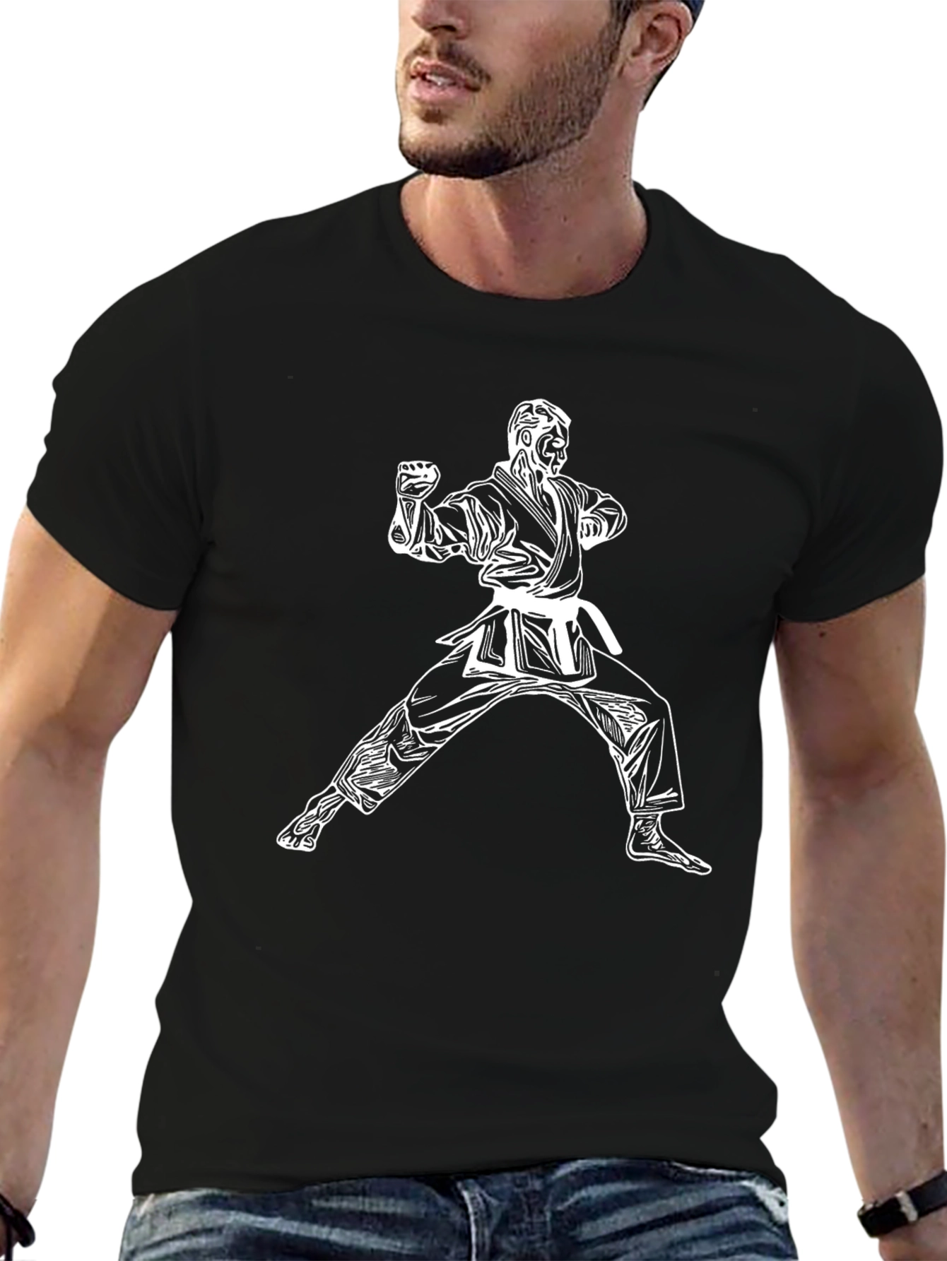 Karate Graphic T-Shirt - Black Martial Arts Tee