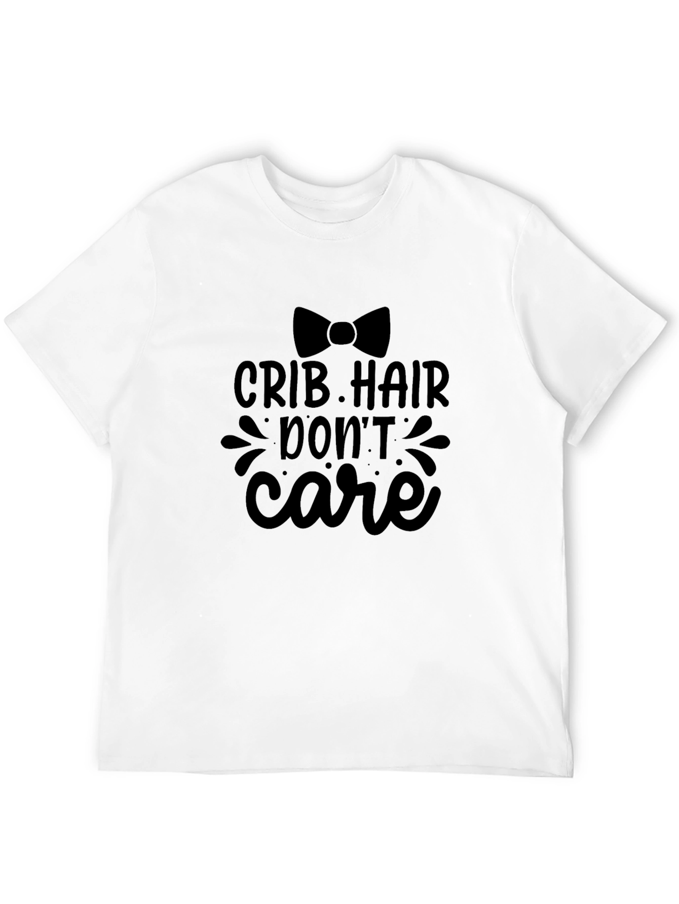 Crib Hair Dont Care Black Graphic Tee