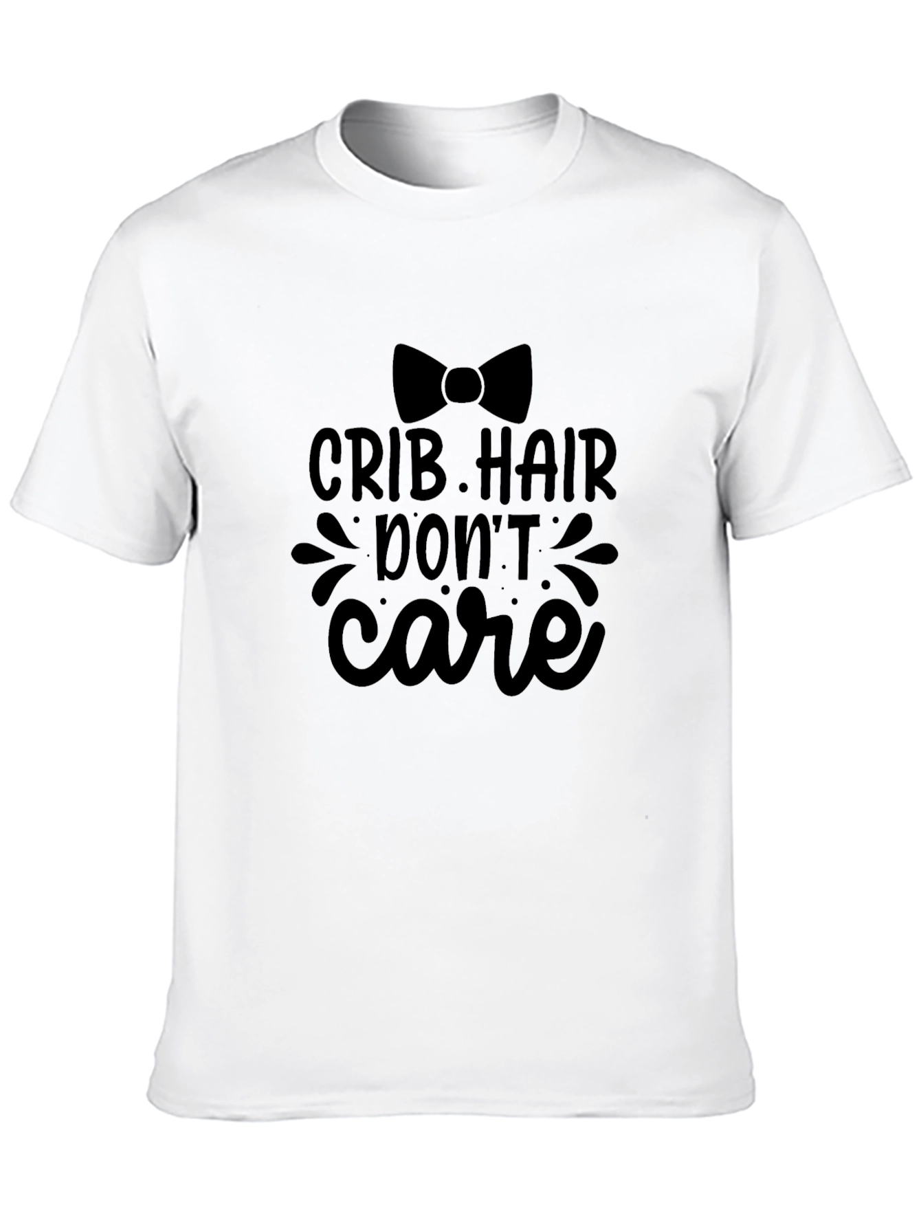 Crib Hair Dont Care Black Graphic Tee