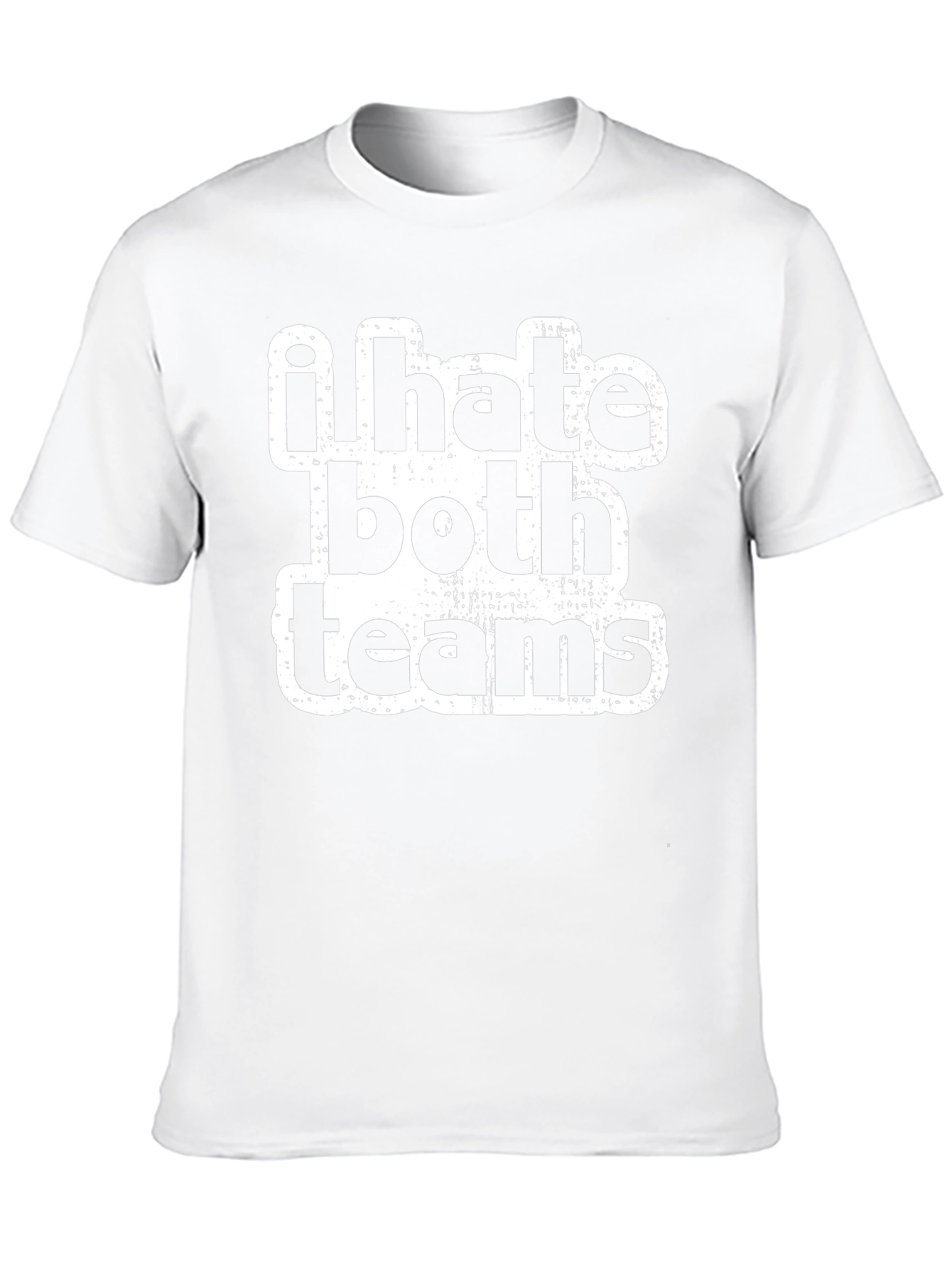 I Hate Both Teams Black Graphic T-Shirt