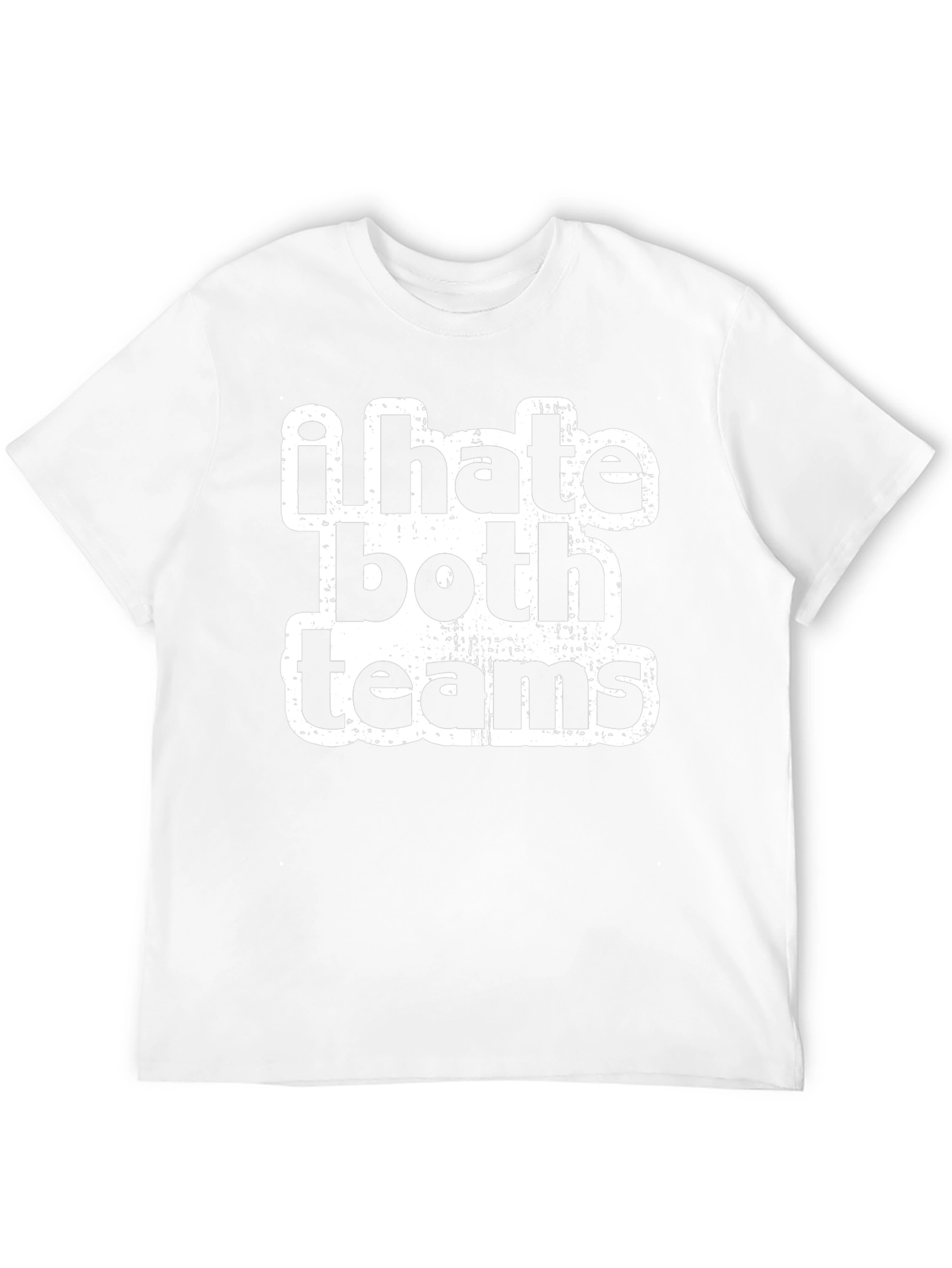 I Hate Both Teams Black Graphic T-Shirt