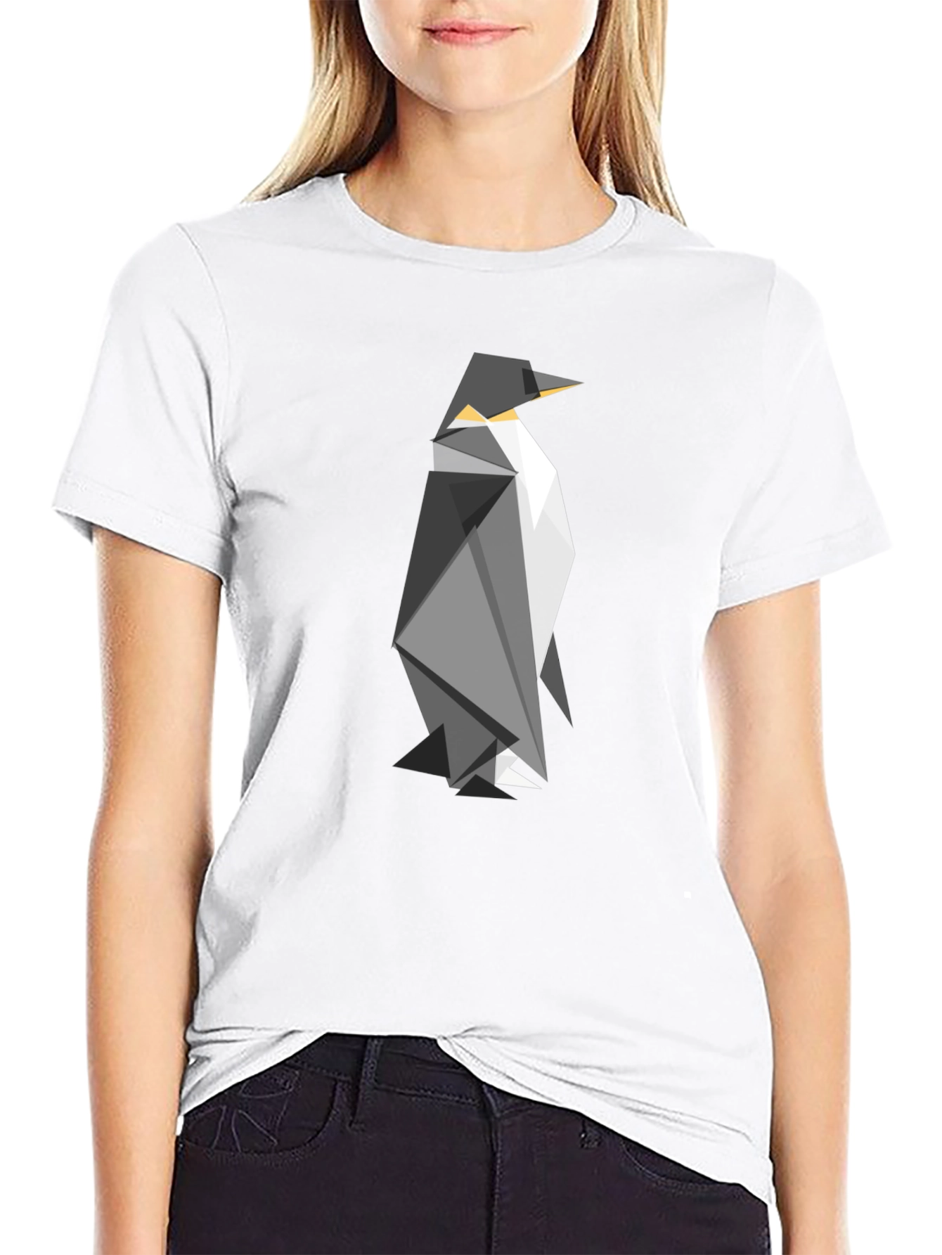 Geometric Penguin Graphic T-Shirt