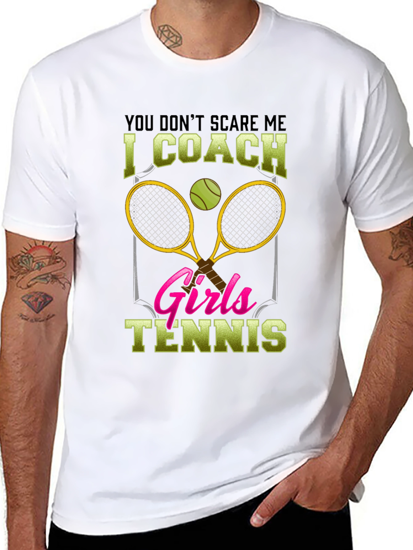 Funny Tennis Coach T-Shirt - Girls Tennis Design