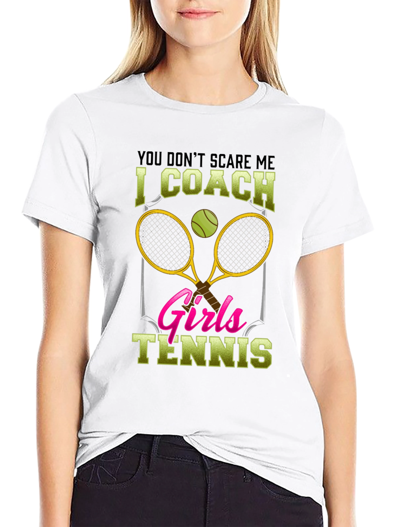 Funny Tennis Coach T-Shirt - Girls Tennis Design