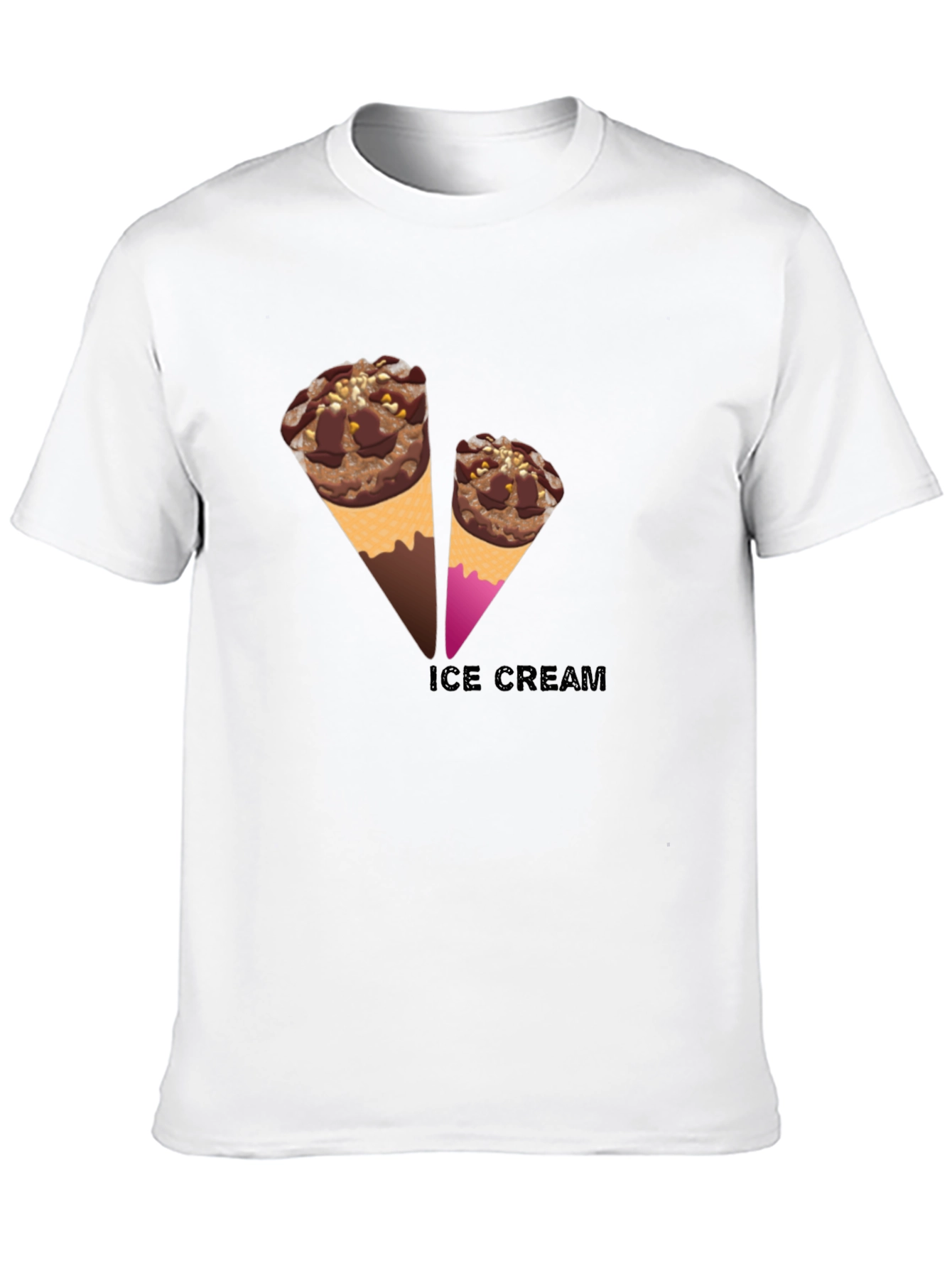Ice Cream Graphic Black Tee