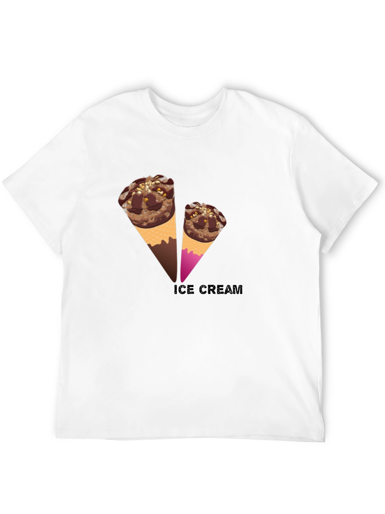 Ice Cream Graphic Black Tee