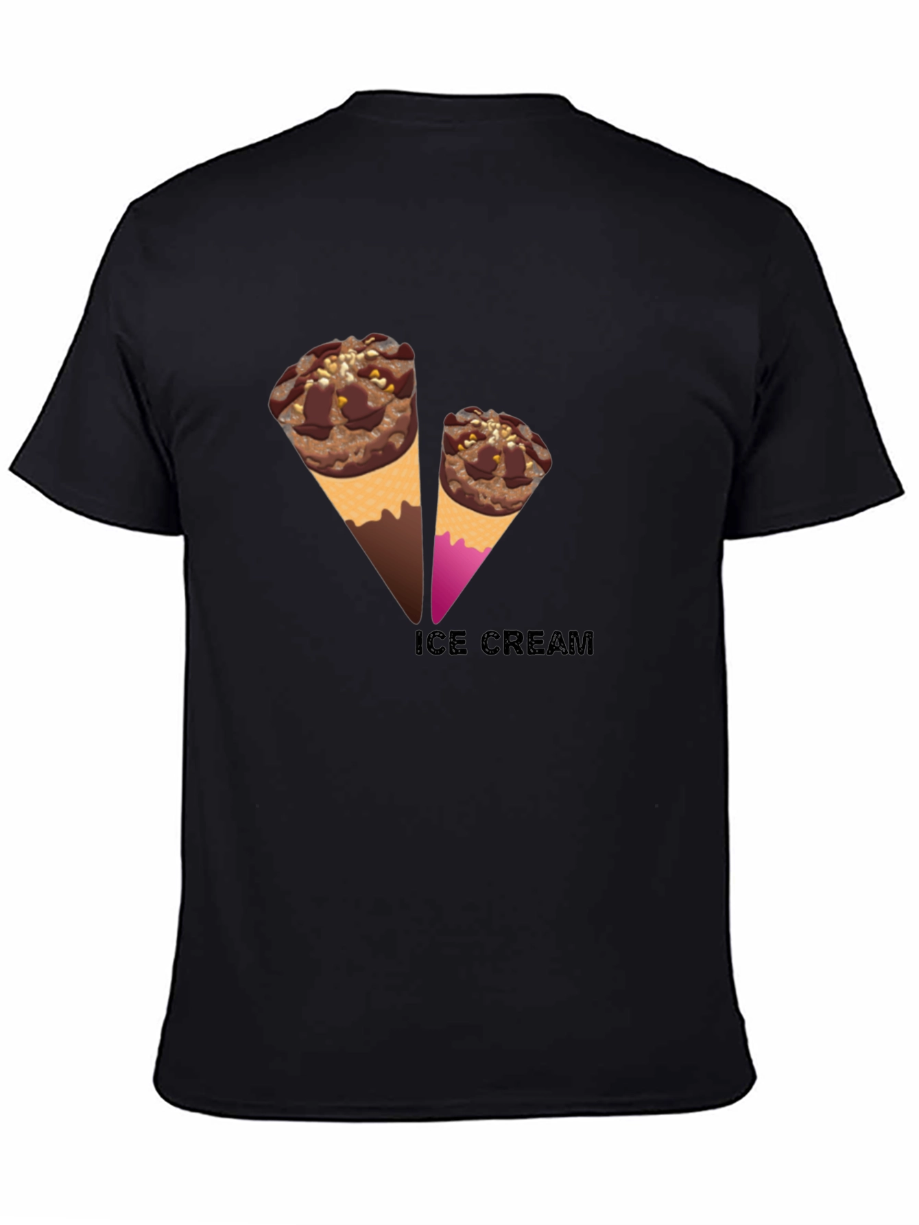 Ice Cream Graphic Black Tee