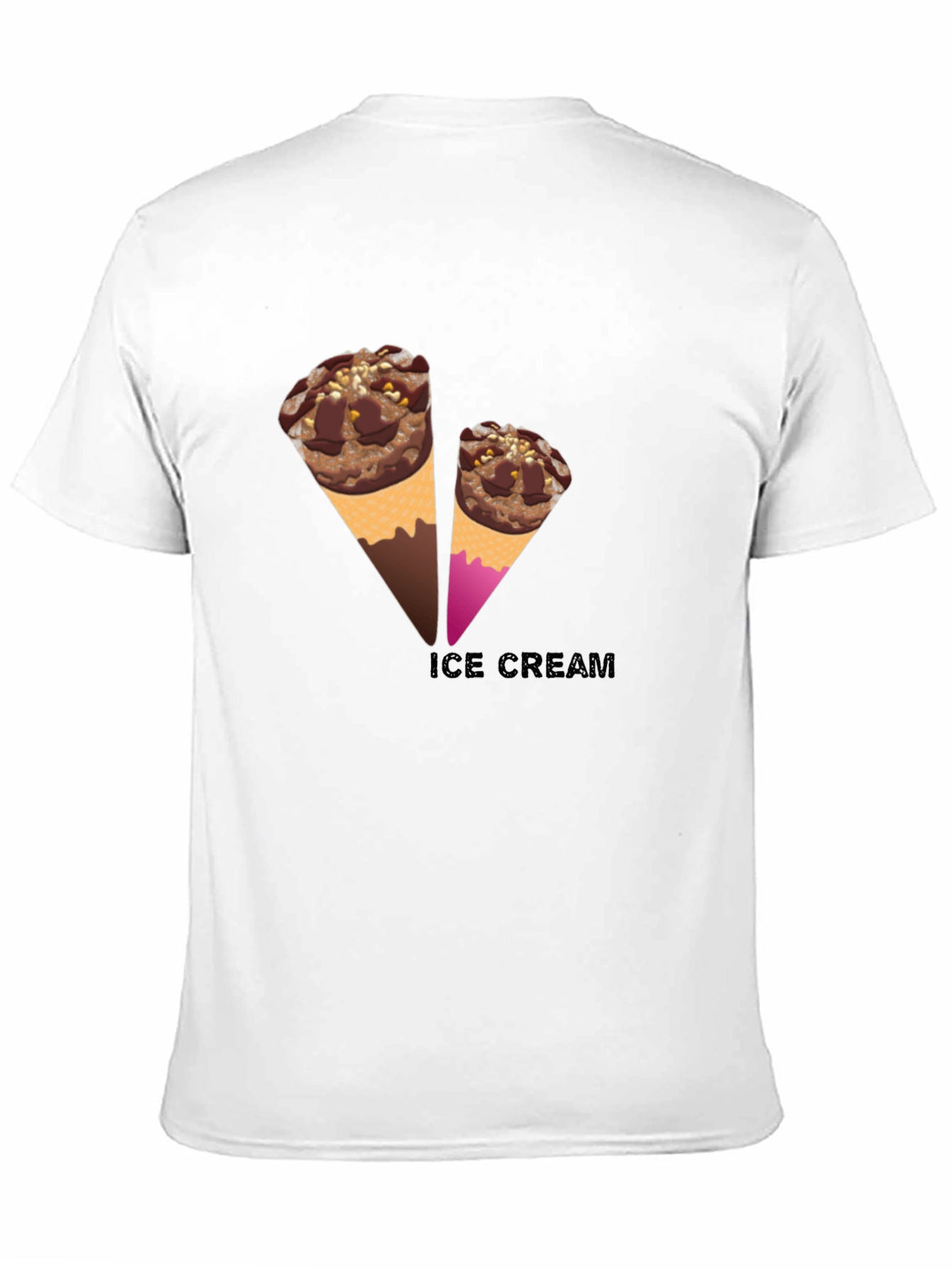 Ice Cream Graphic Black Tee