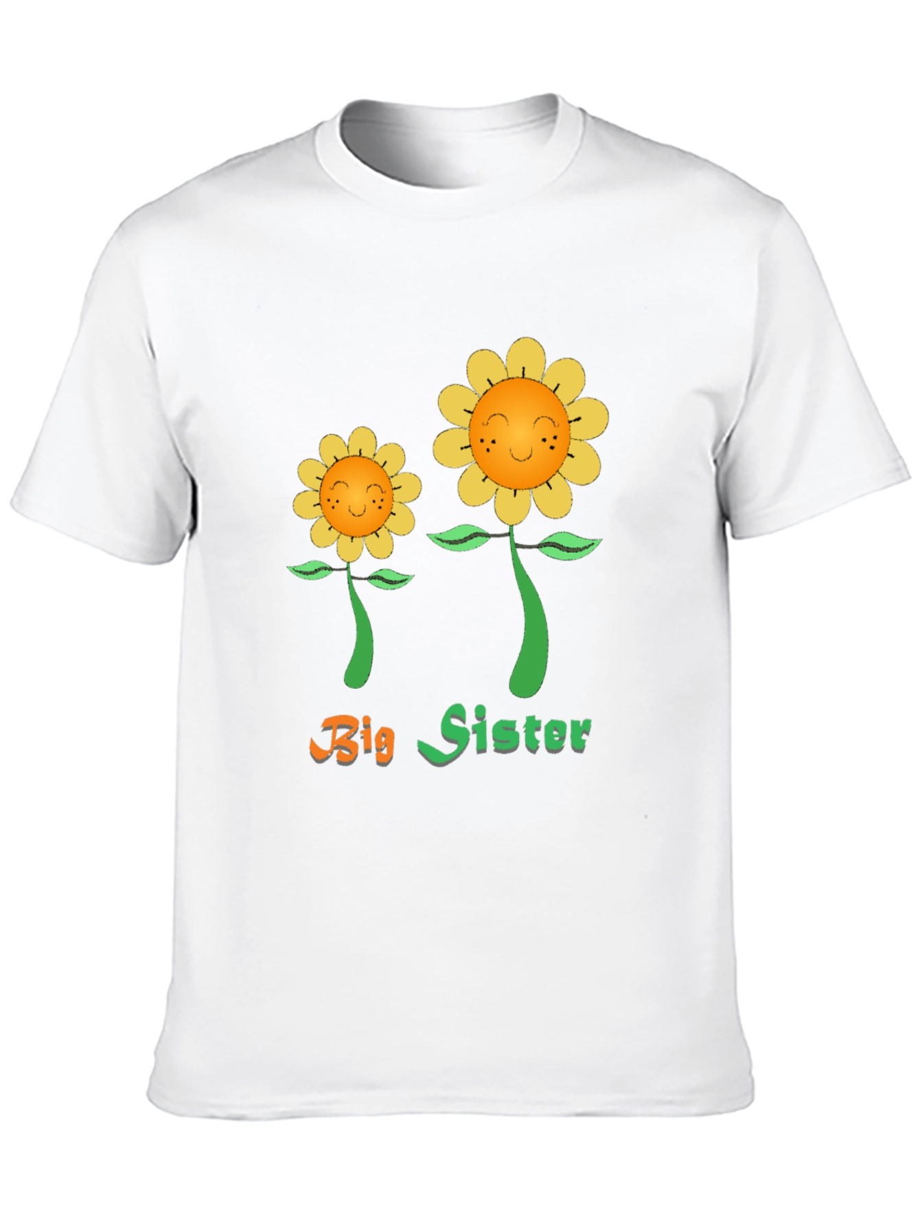 Big Sister Sunflower Graphic Tee - Black