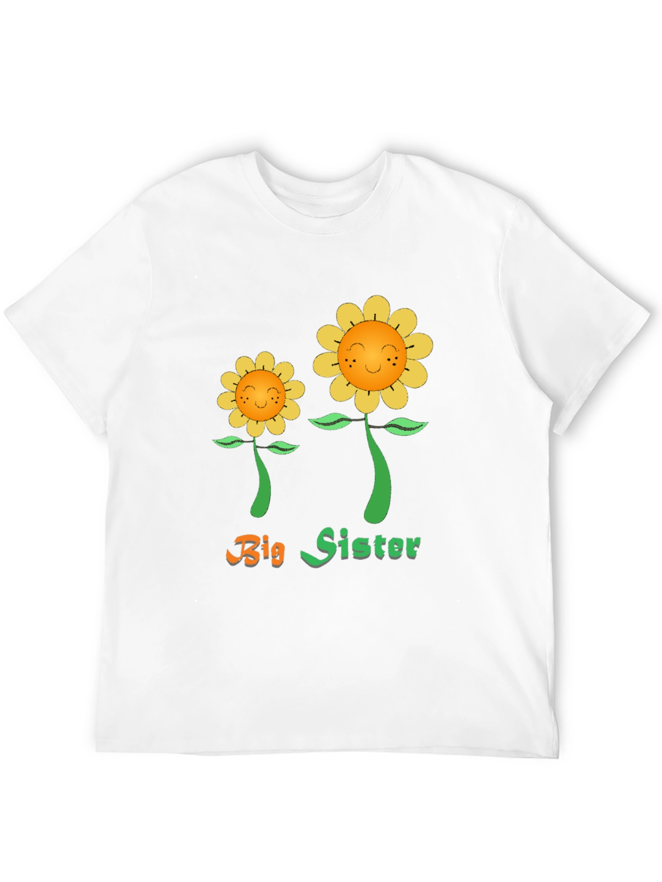 Big Sister Sunflower Graphic Tee - Black