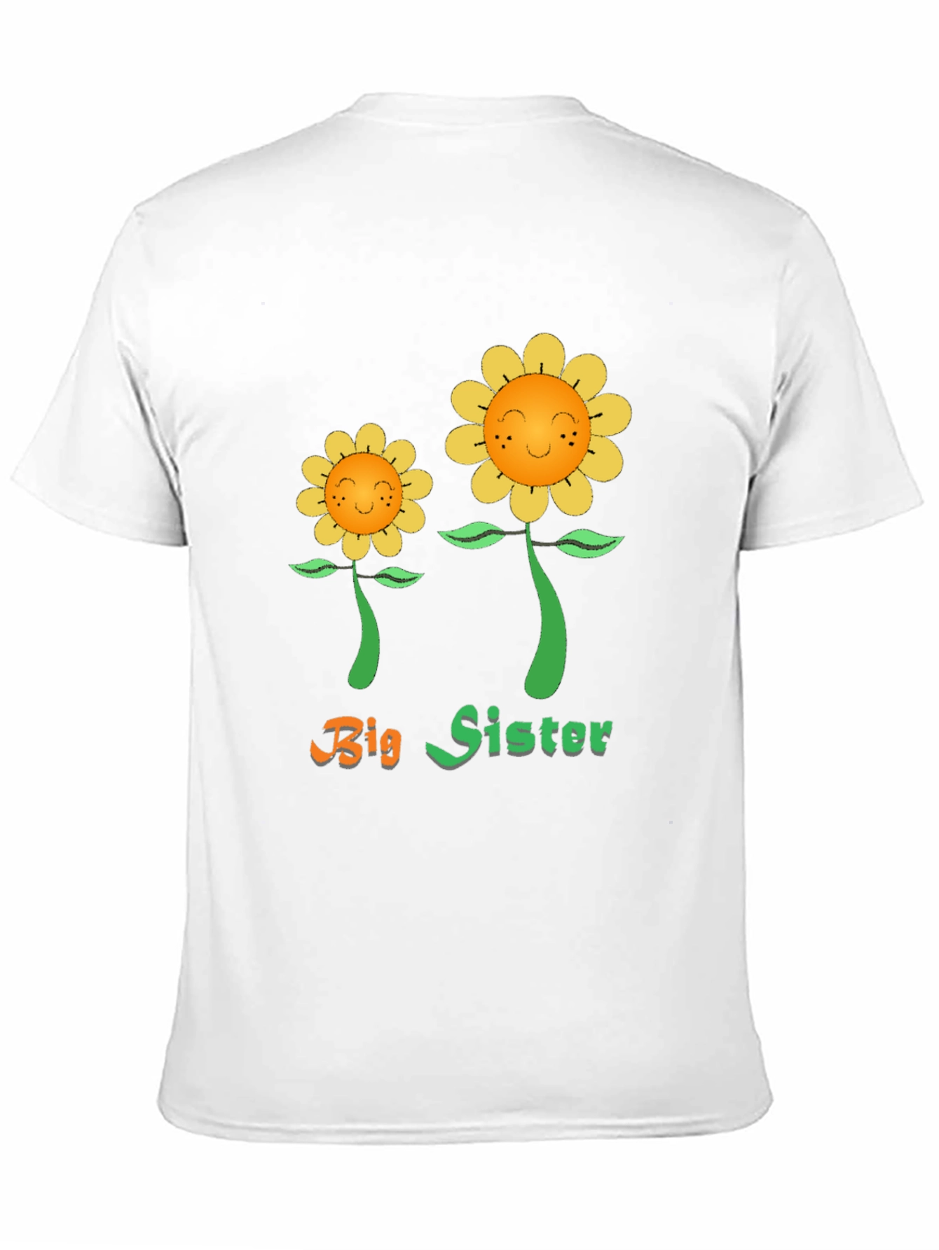 Big Sister Sunflower Graphic Tee - Black