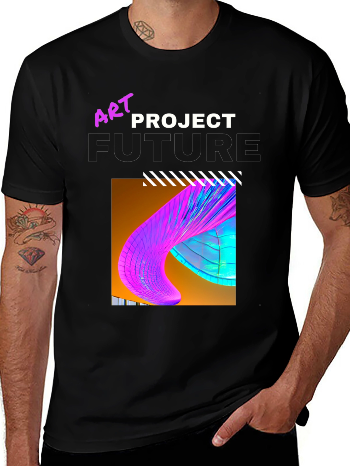 Art Project Future Graphic Tee - Stylish Mens T-Shirt