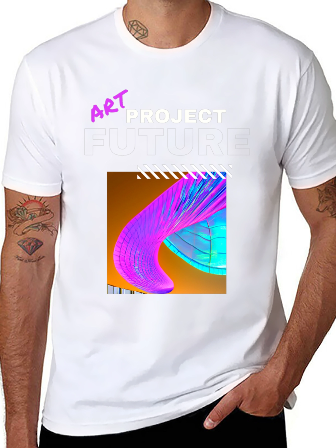 Art Project Future Graphic Tee - Stylish Mens T-Shirt