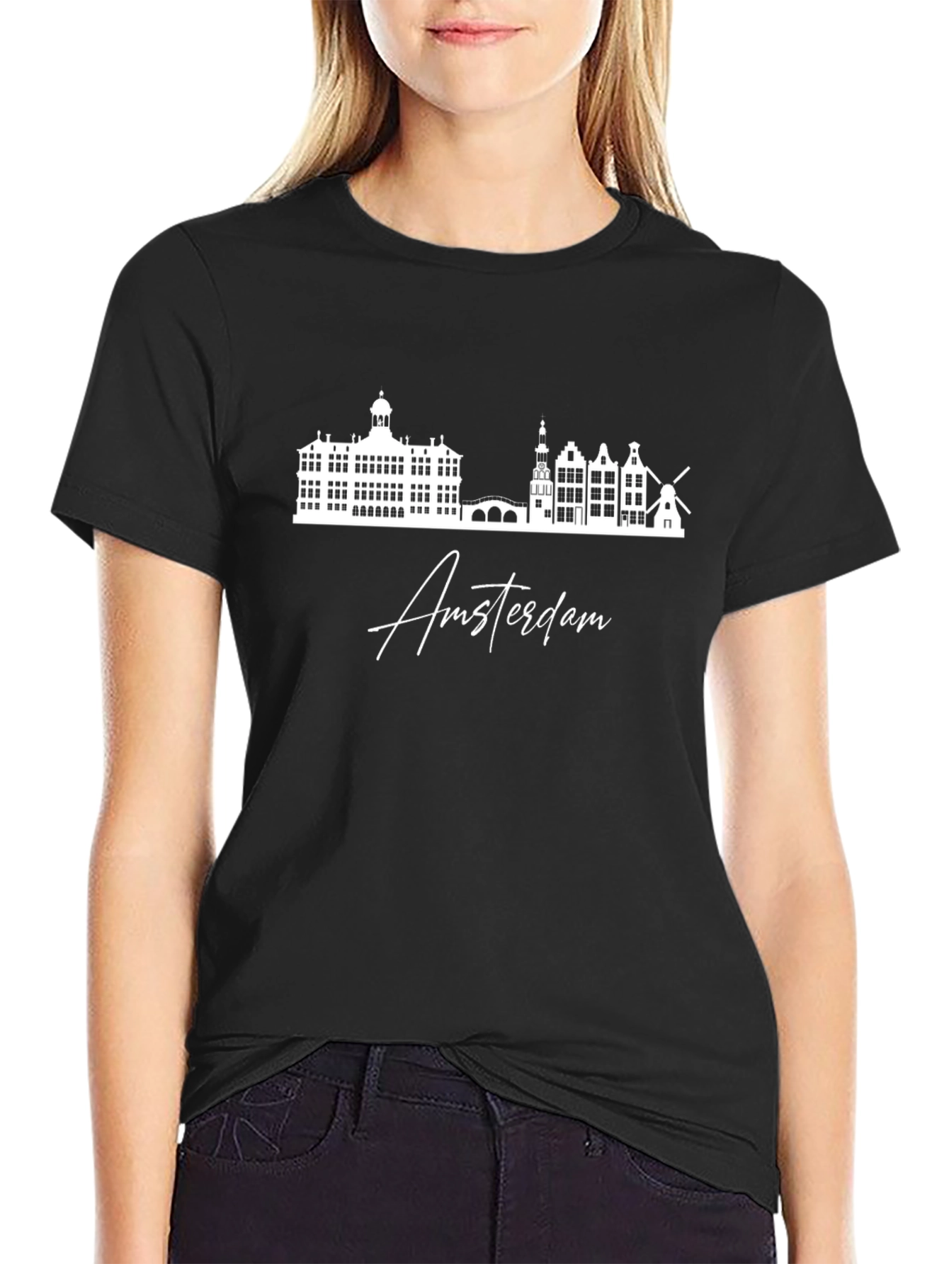 Amsterdam Skyline Graphic T-Shirt