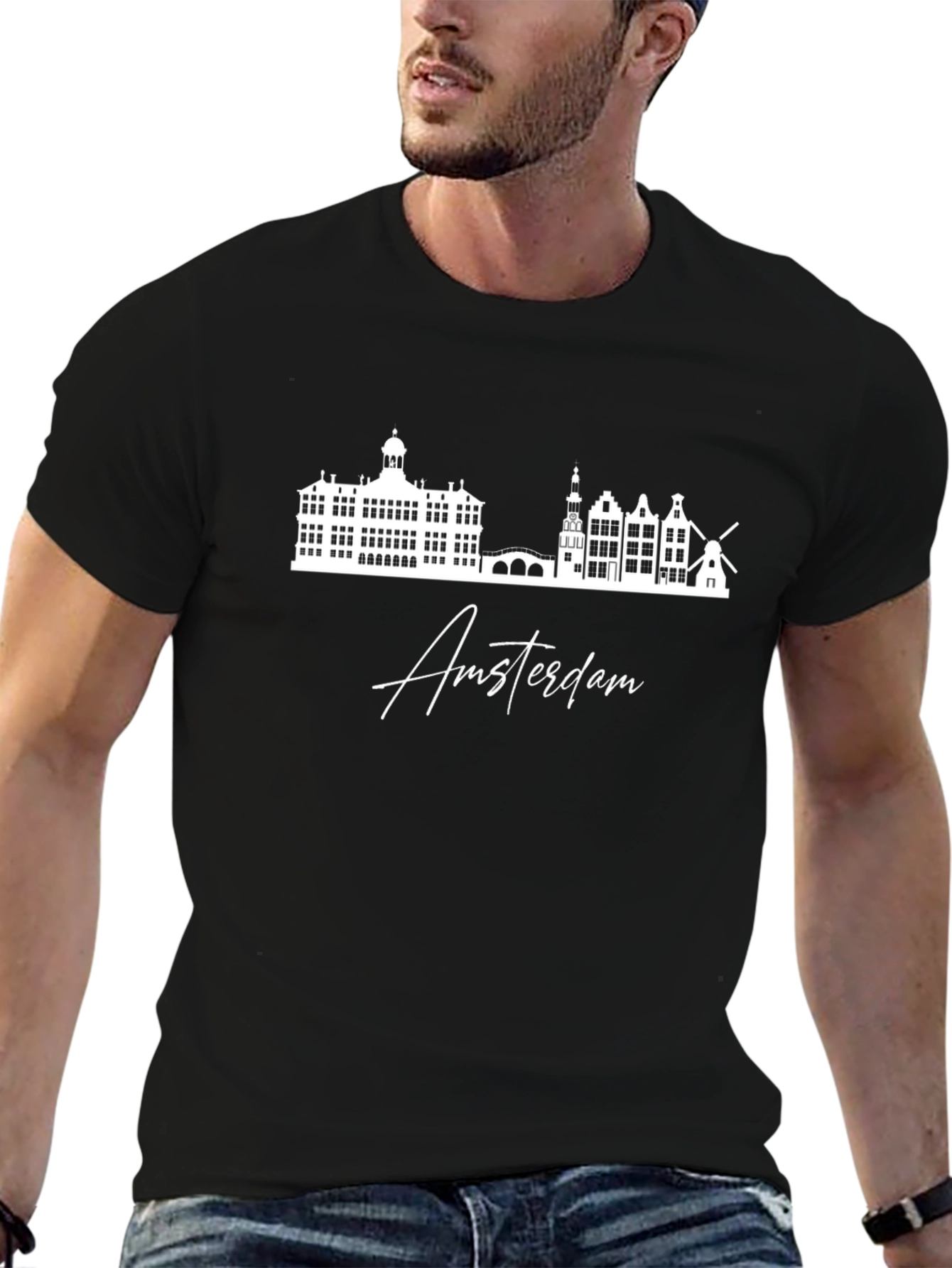 Amsterdam Skyline Graphic T-Shirt