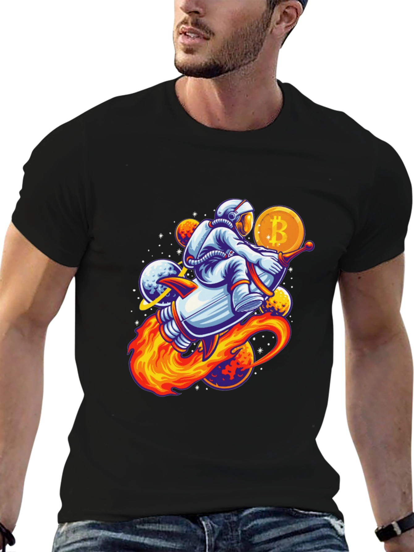 Bitcoin Astronaut Black T-Shirt