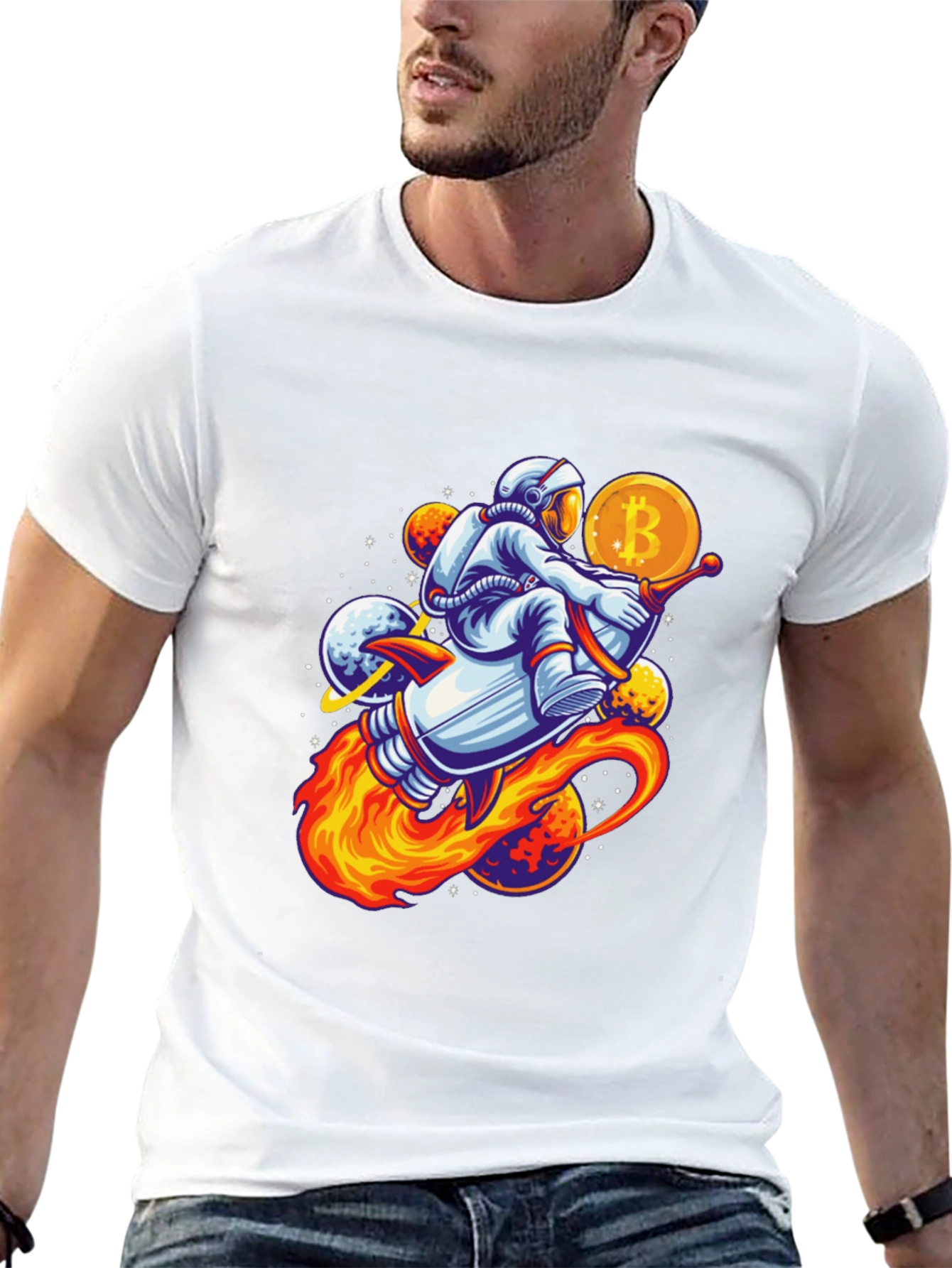 Bitcoin Astronaut Black T-Shirt
