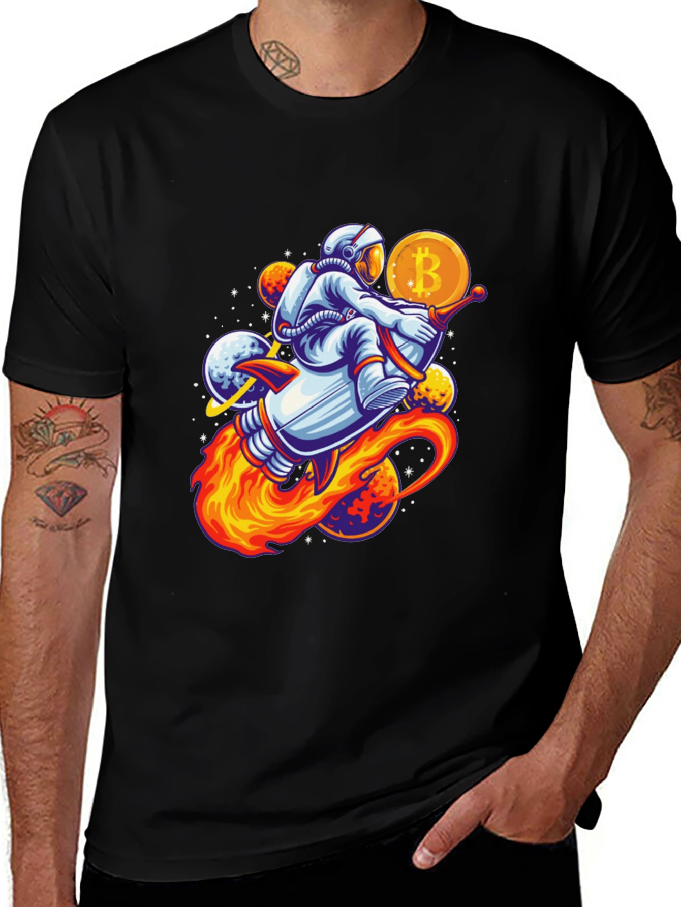 Bitcoin Astronaut Black T-Shirt