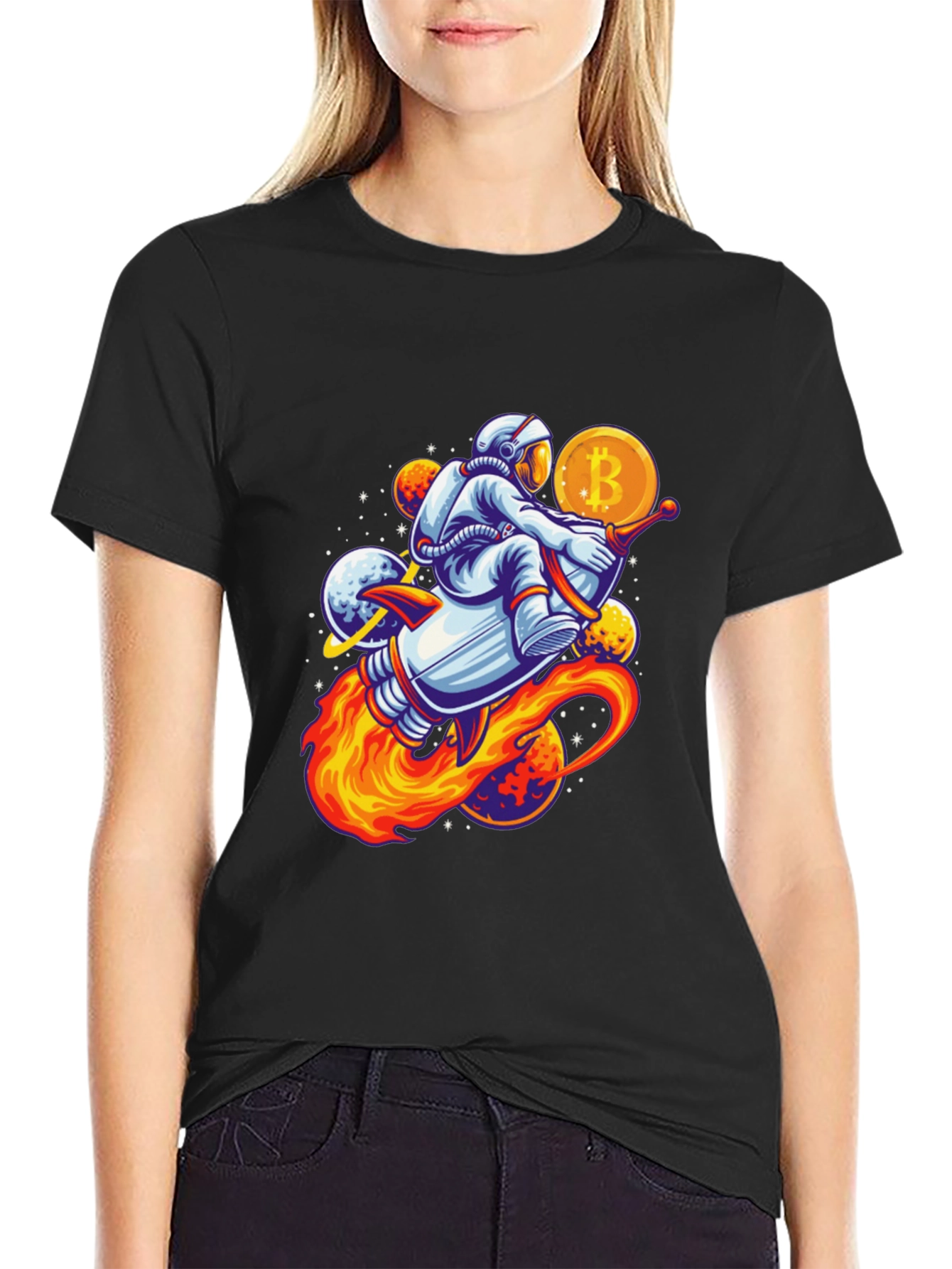 Bitcoin Astronaut Black T-Shirt