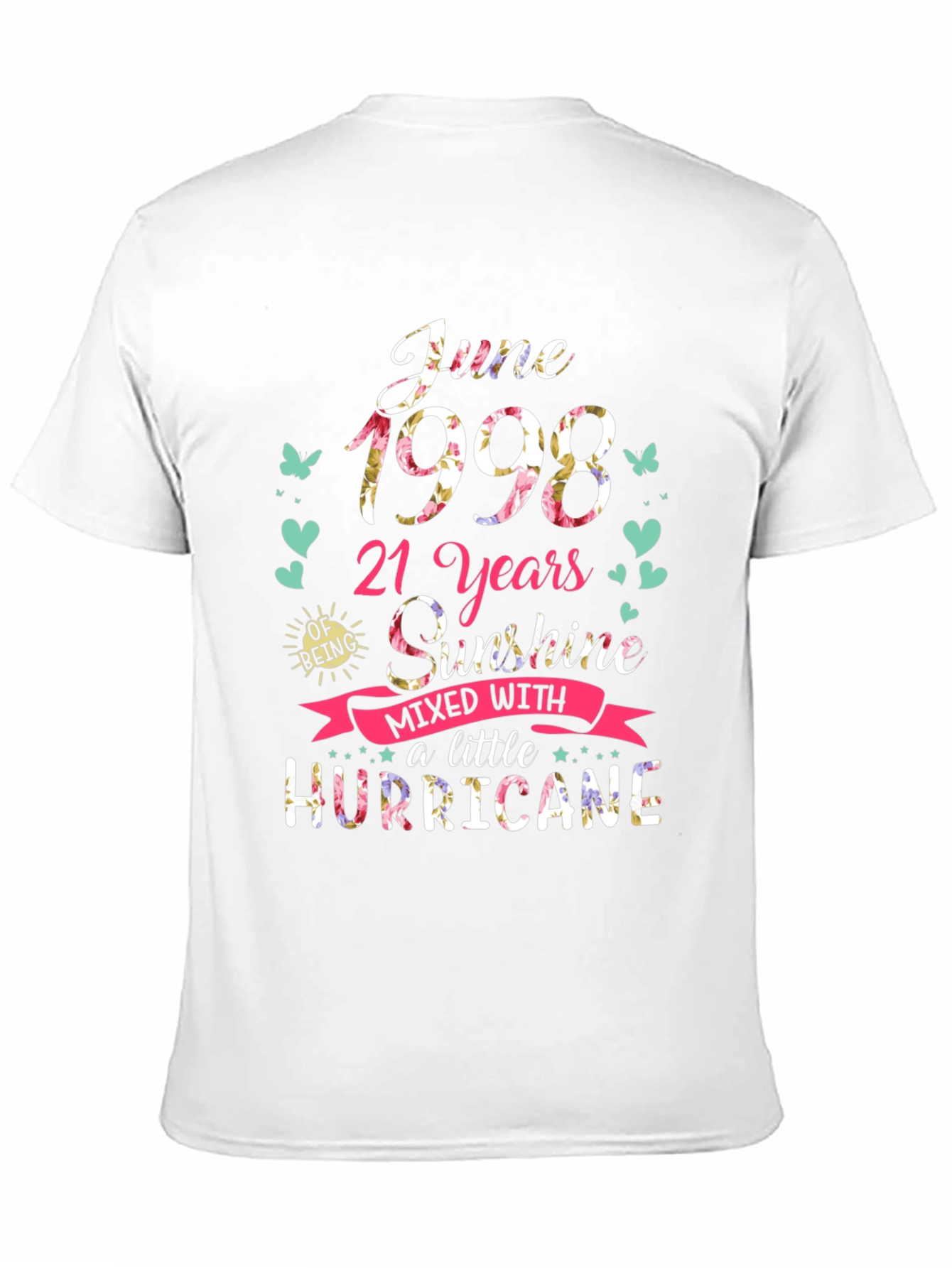 June 1998 21 Years Sunshine Hurricane Graphic Tee
