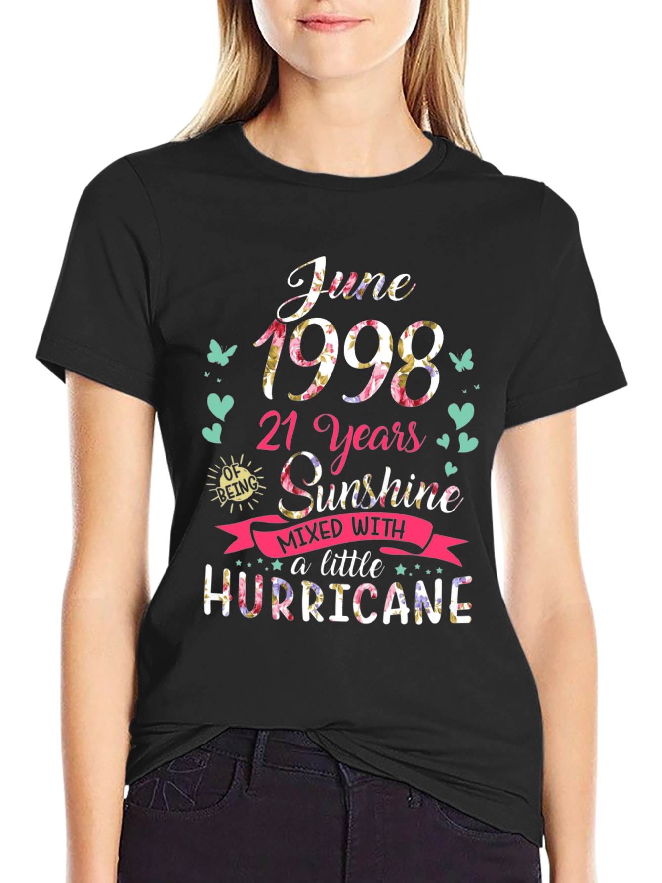 June 1998 21 Years Sunshine Hurricane Graphic Tee