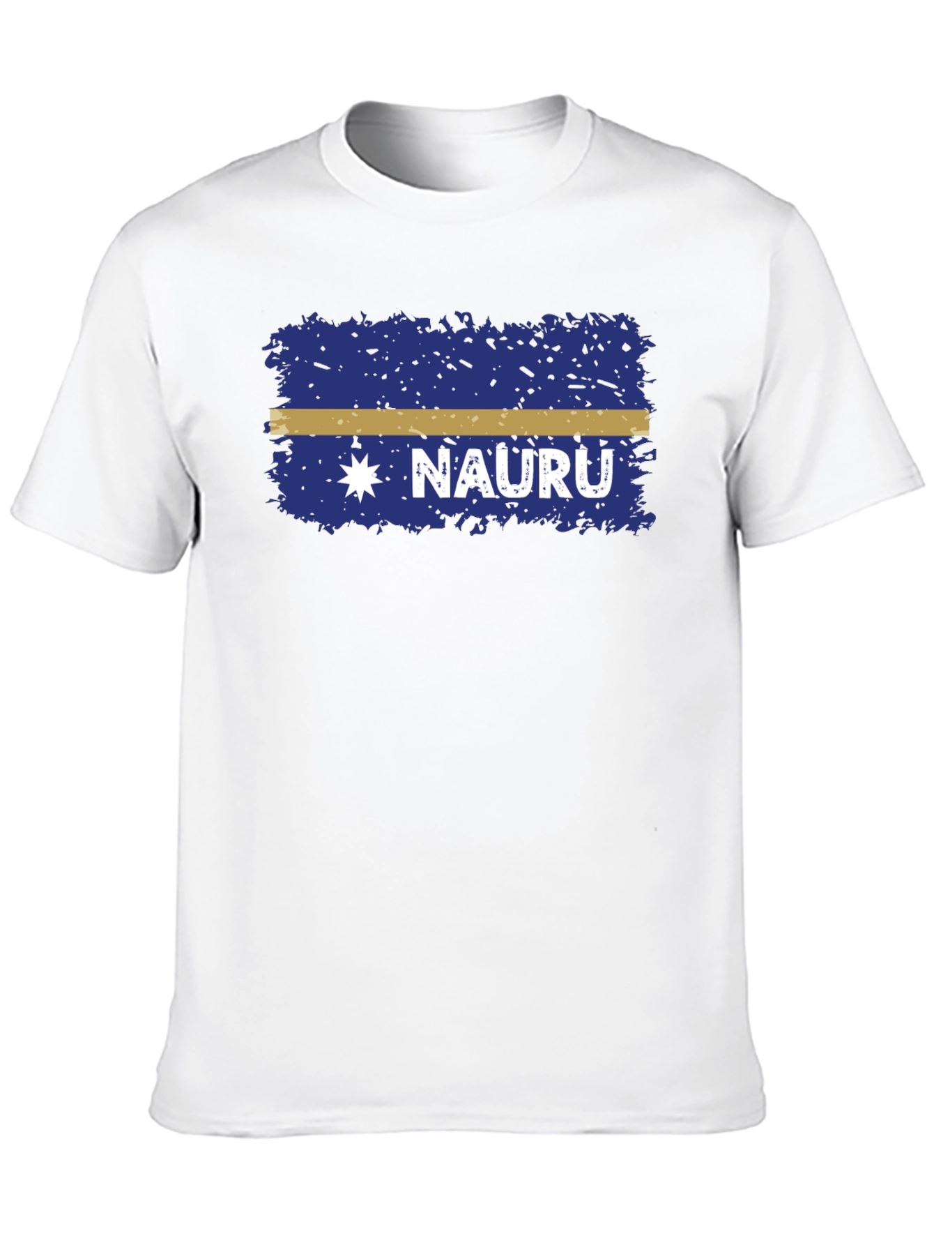 Nauru Flag T-Shirt - Distressed Design