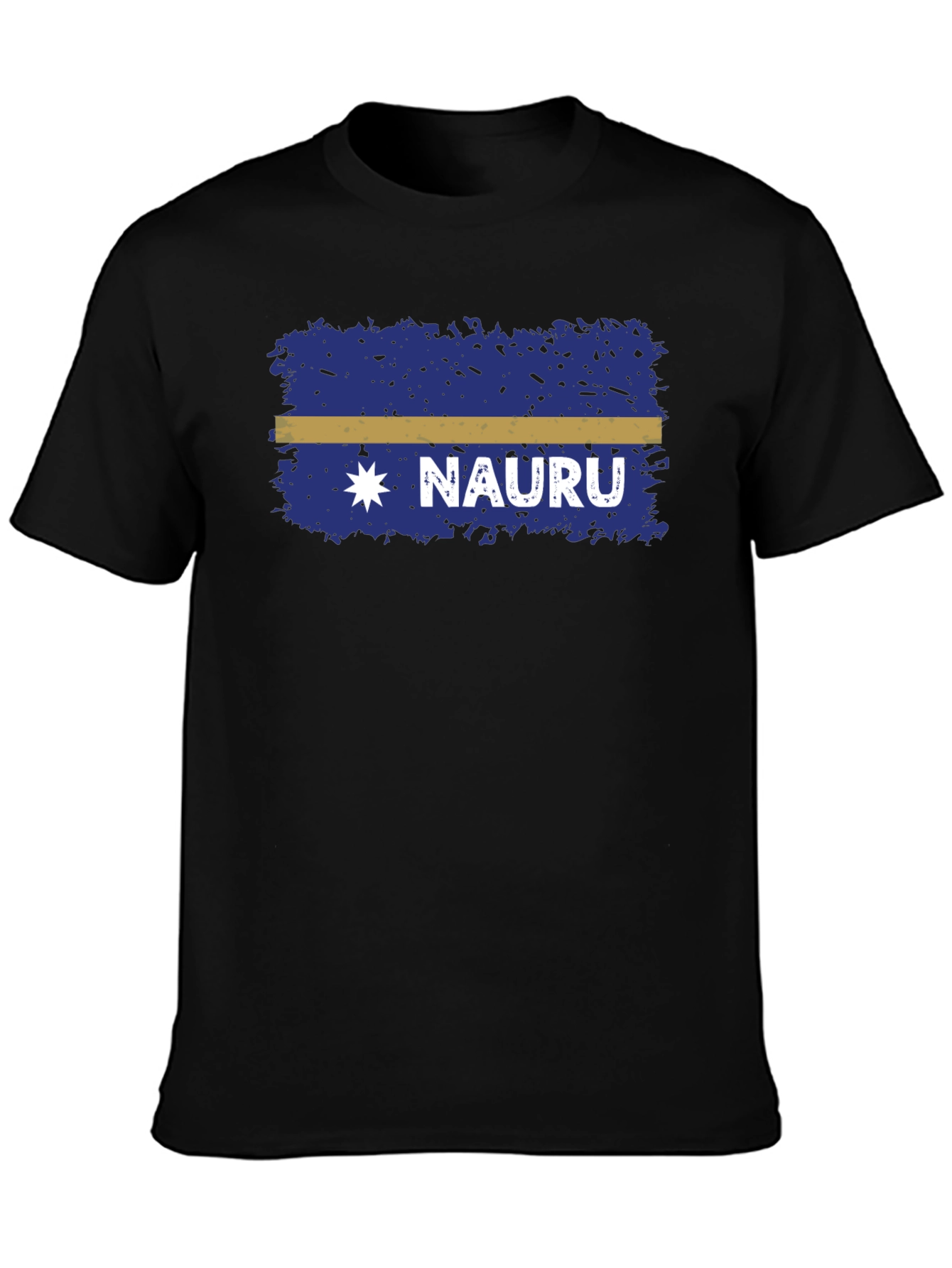 Nauru Flag T-Shirt - Distressed Design
