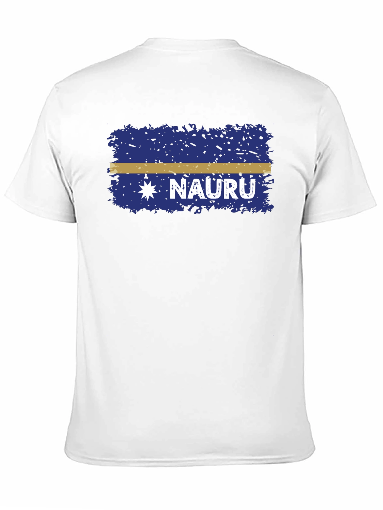 Nauru Flag T-Shirt - Distressed Design