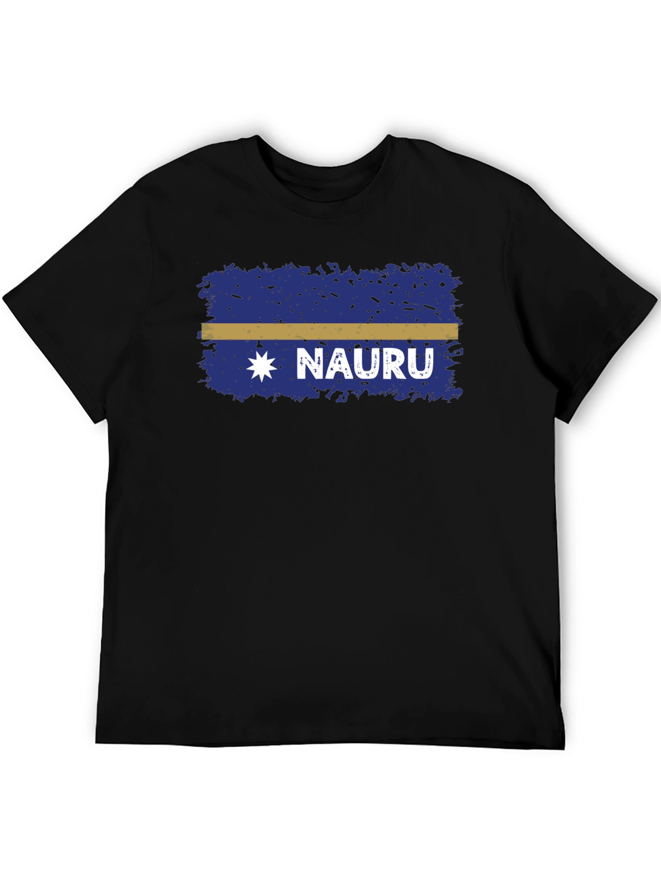 Nauru Flag T-Shirt - Distressed Design