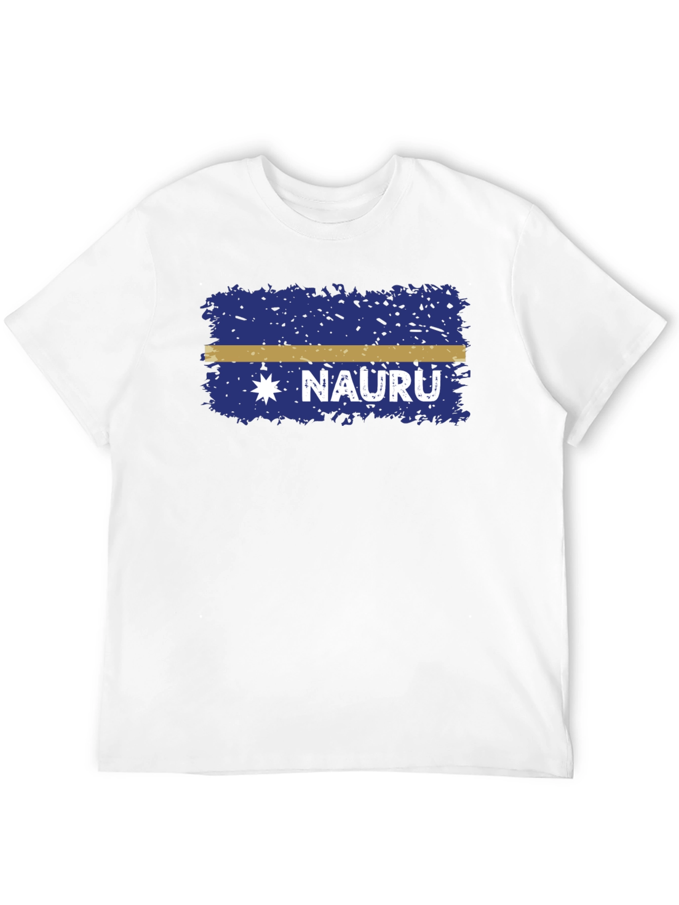 Nauru Flag T-Shirt - Distressed Design