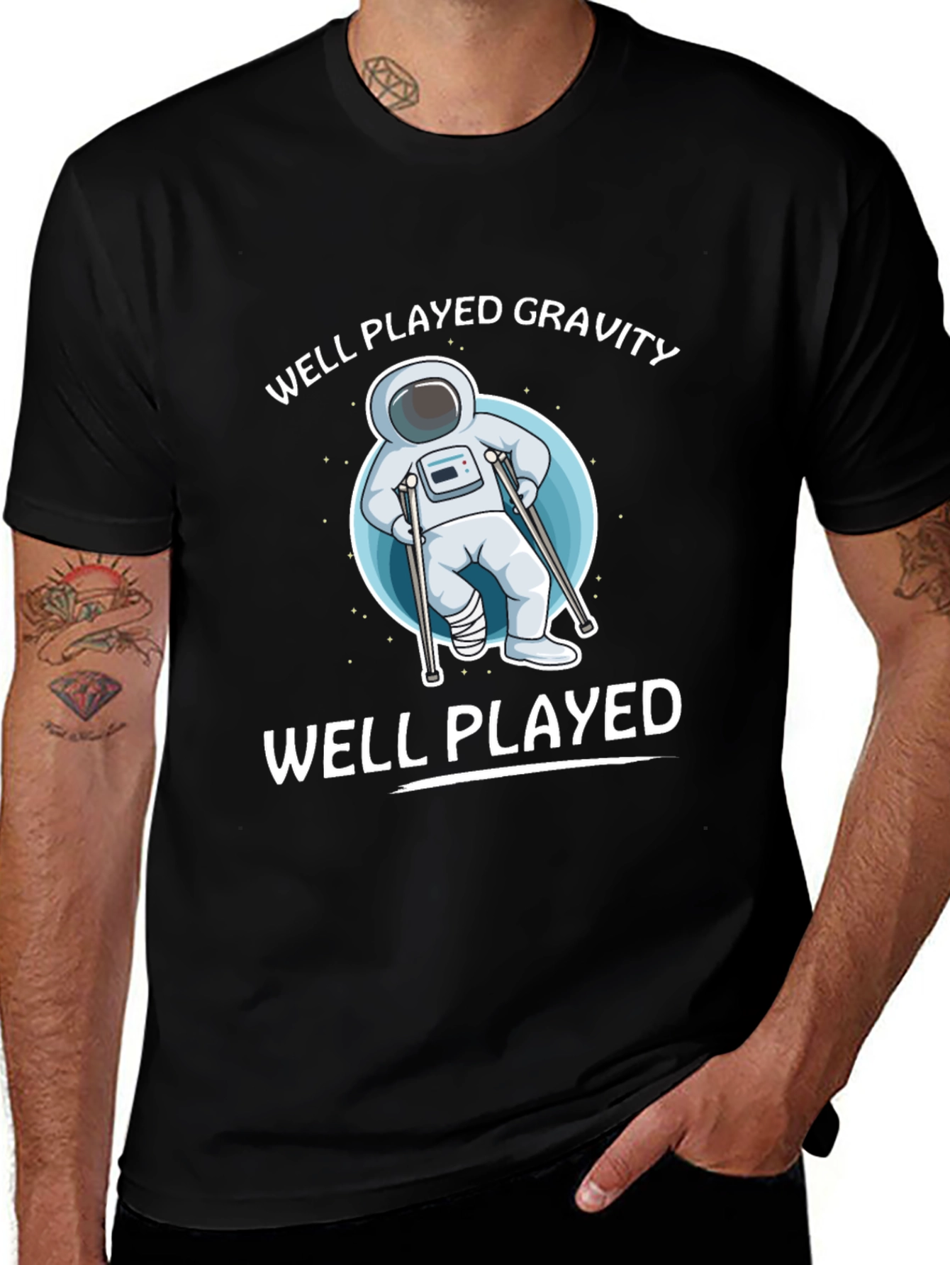 Well Played Gravity T-Shirt - Astronaut Humor Tee