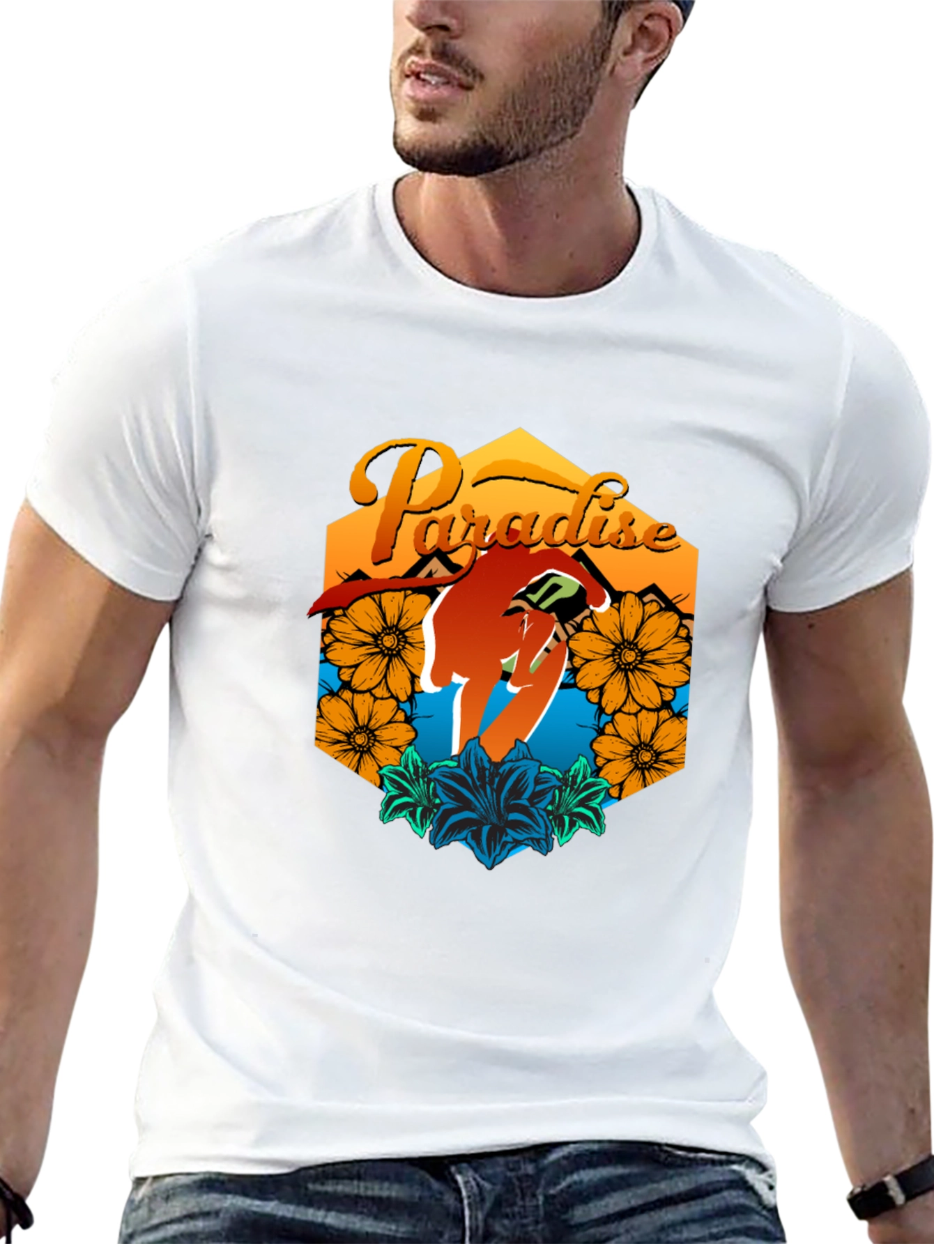 Paradise Graphic Tee - Mens Black T-Shirt