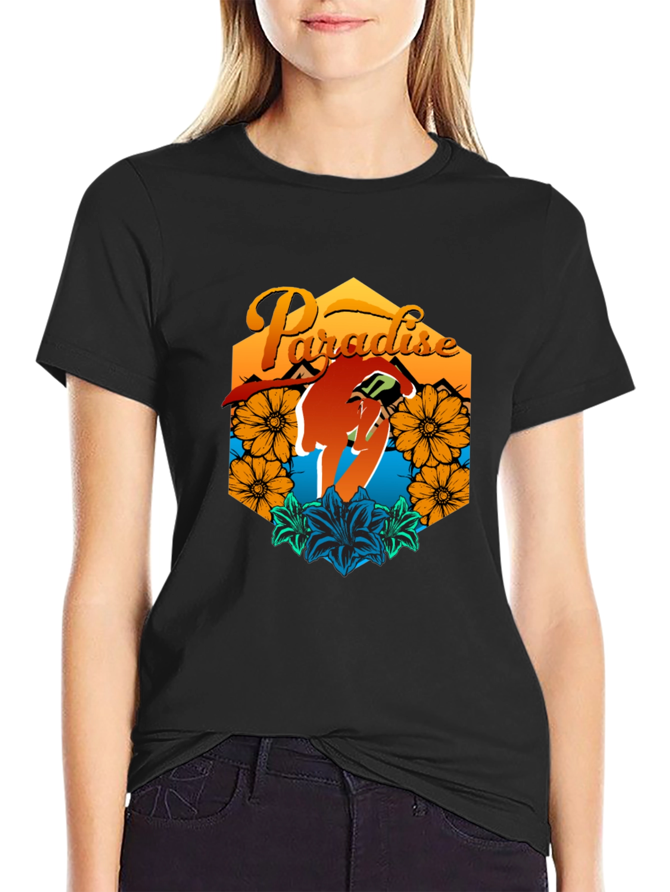 Paradise Graphic Tee - Mens Black T-Shirt