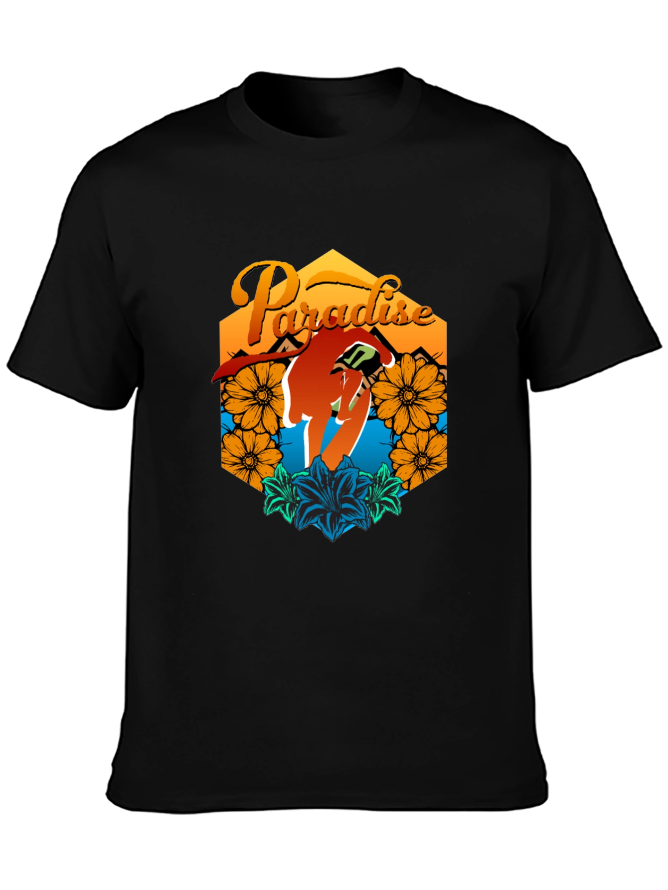 Paradise Graphic Tee - Mens Black T-Shirt