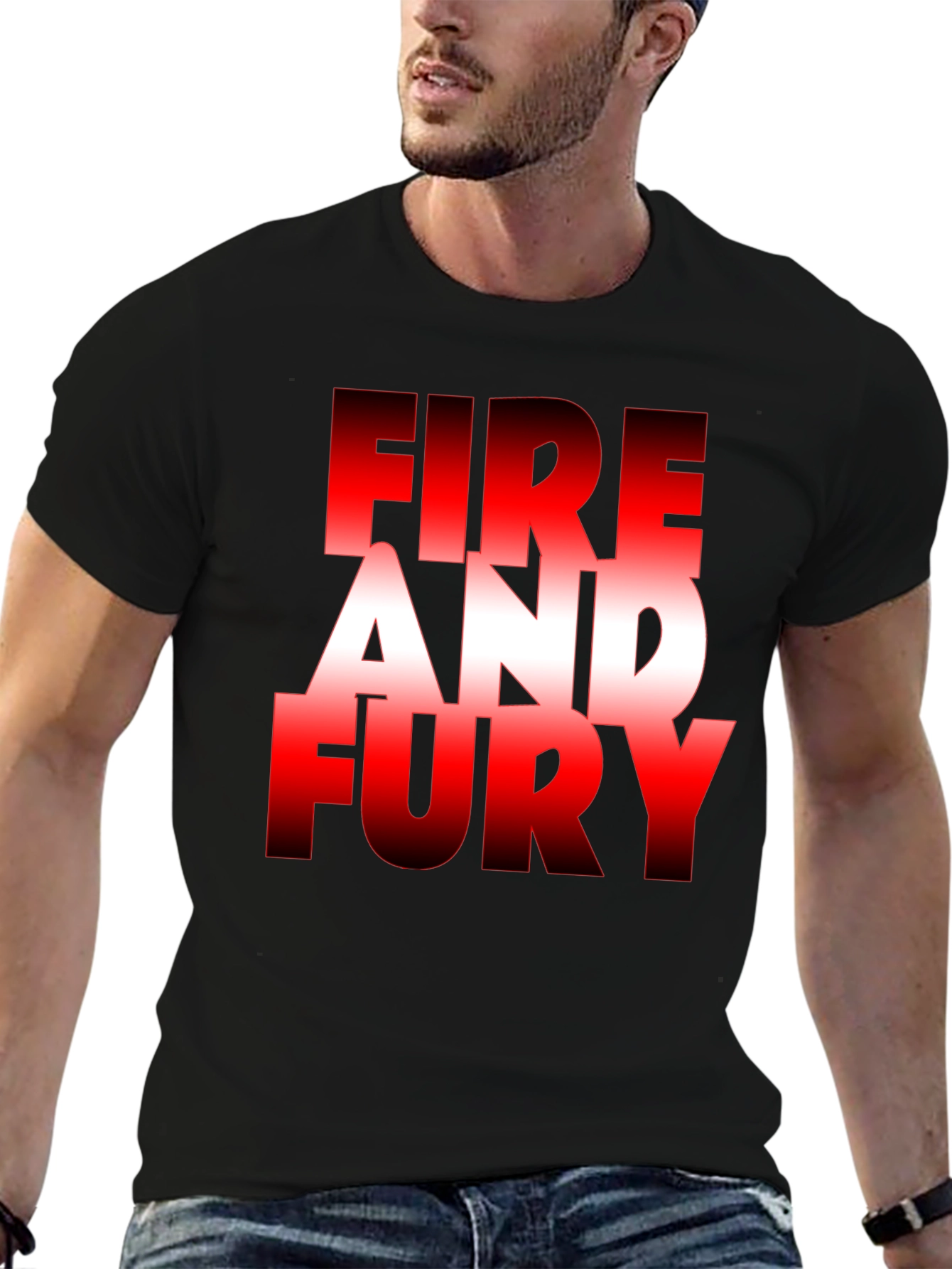 Fire and Fury Graphic Tee - Bold Statement T-Shirt
