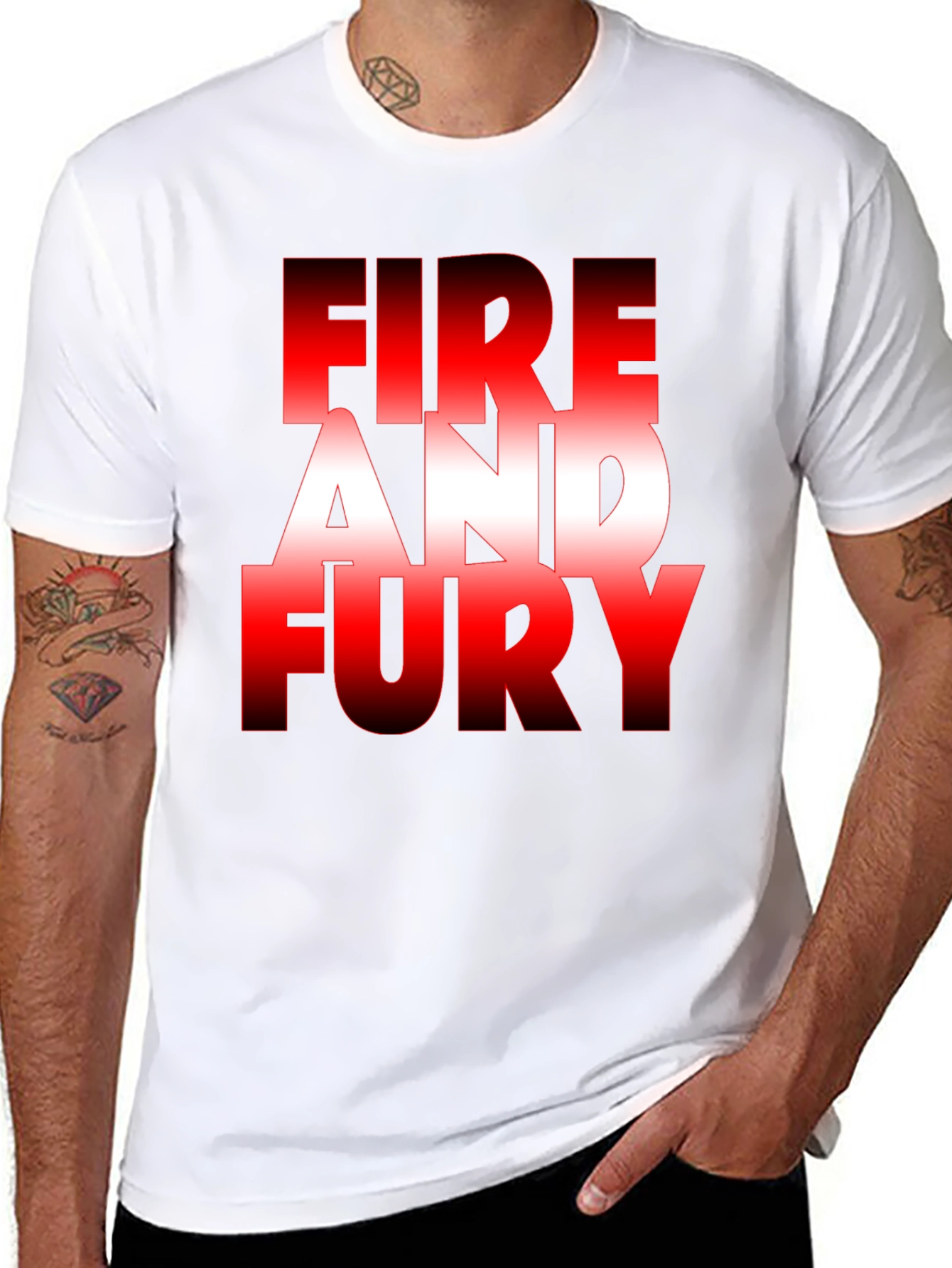 Fire and Fury Graphic Tee - Bold Statement T-Shirt