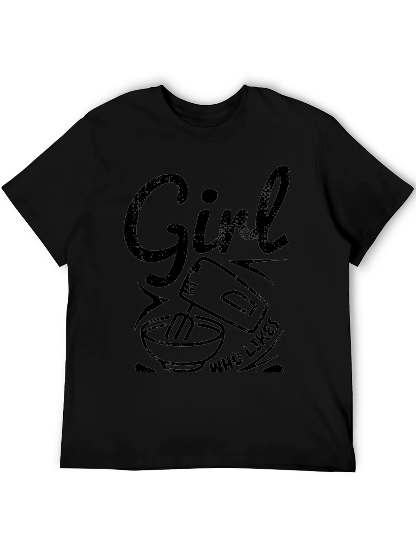 Girl Who Likes Mixing T-Shirt - Black