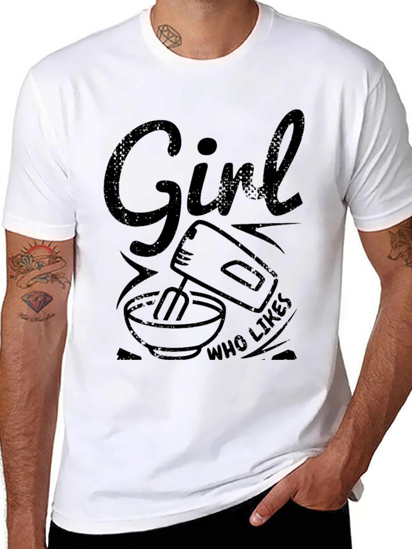 Girl Who Likes Mixing T-Shirt - Black