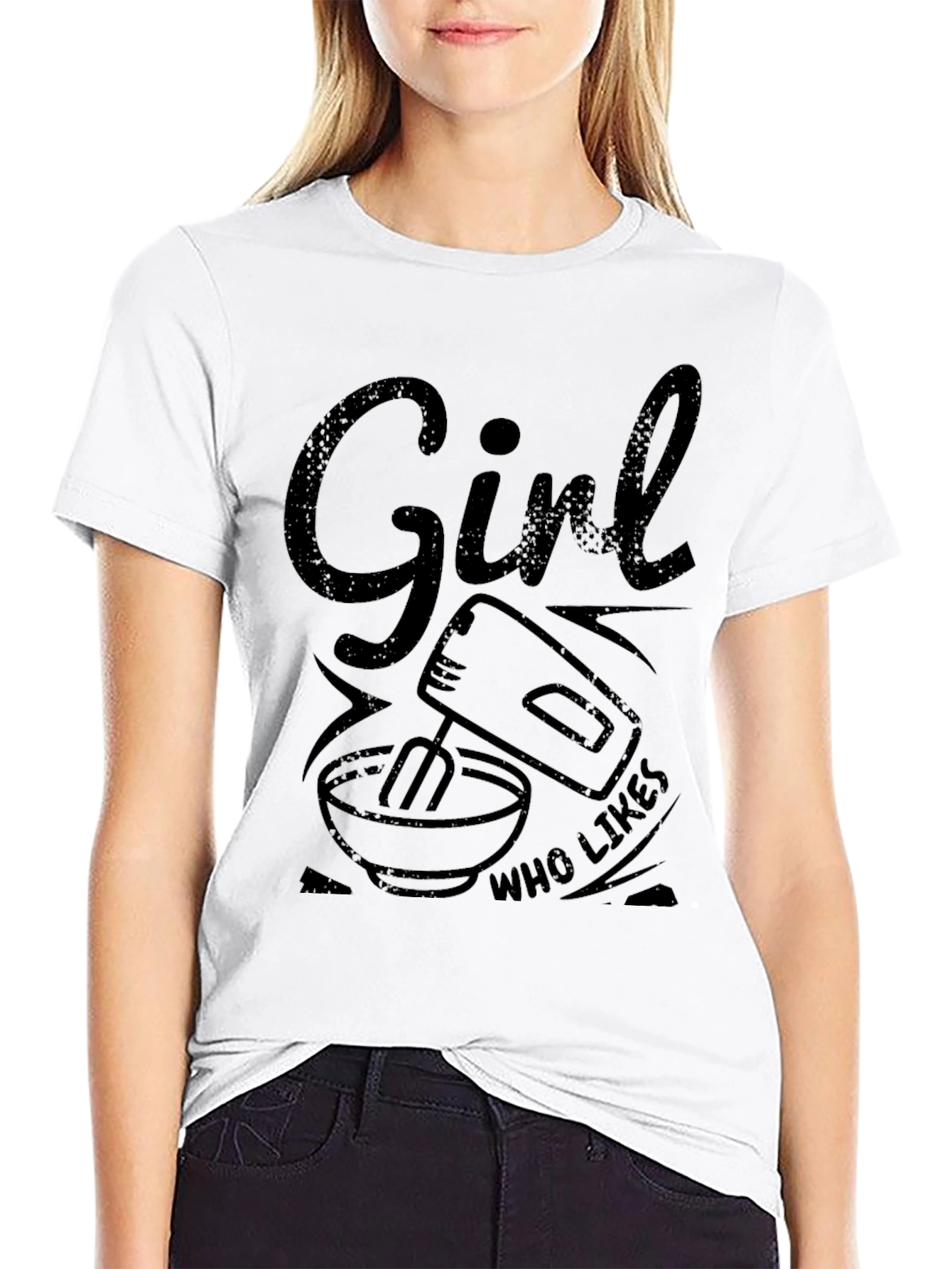 Girl Who Likes Mixing T-Shirt - Black