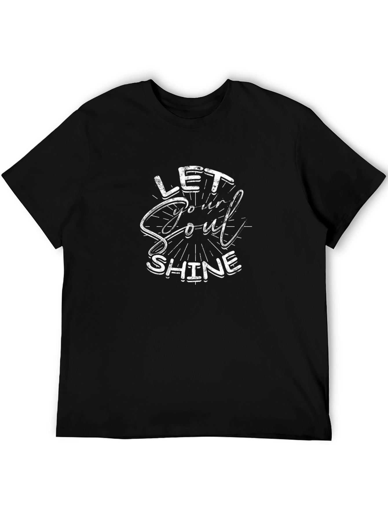 Let Your Soul Shine Black Graphic T-Shirt