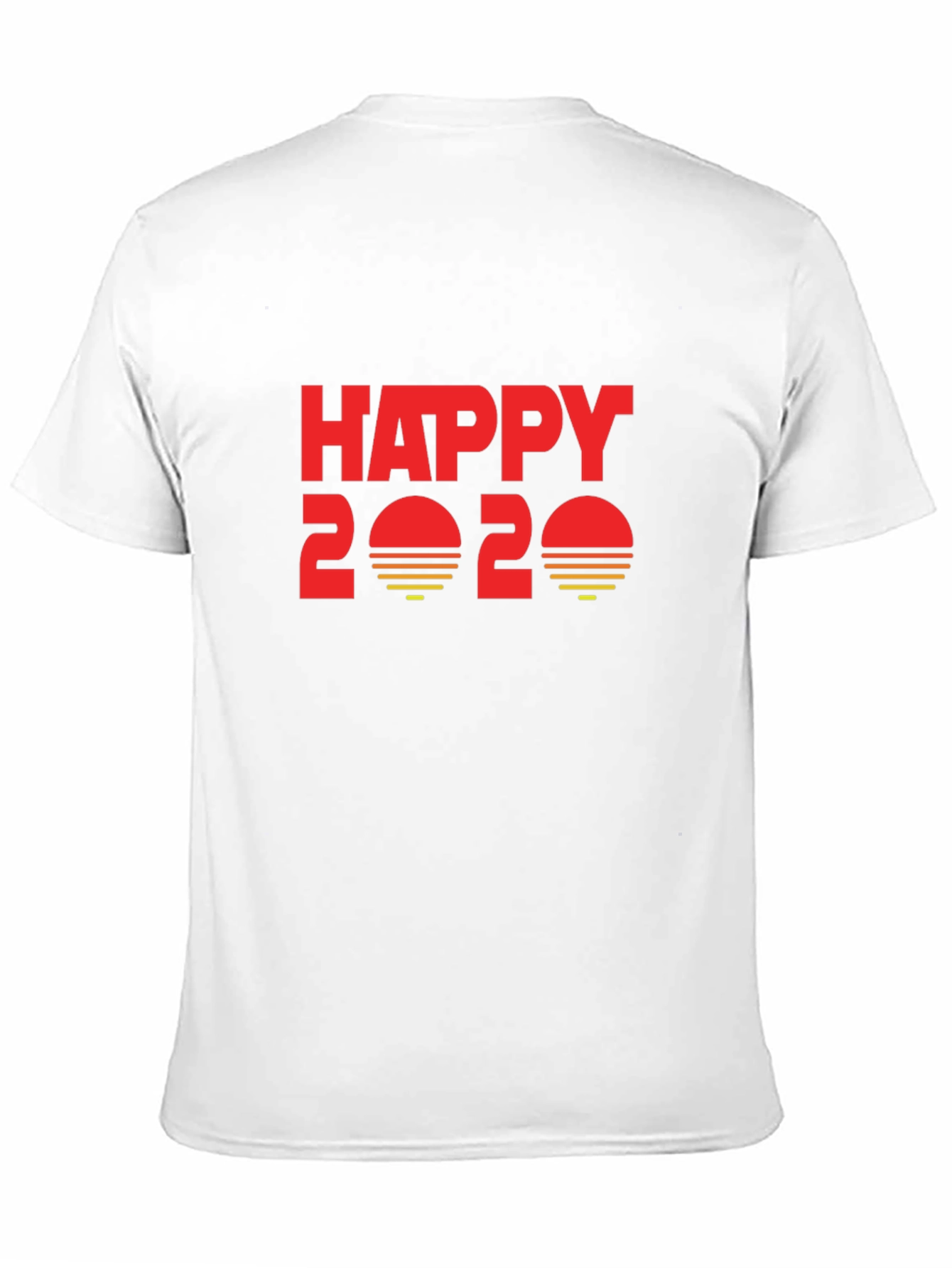 Happy 2020 Graphic T-Shirt - Black Cotton Blend