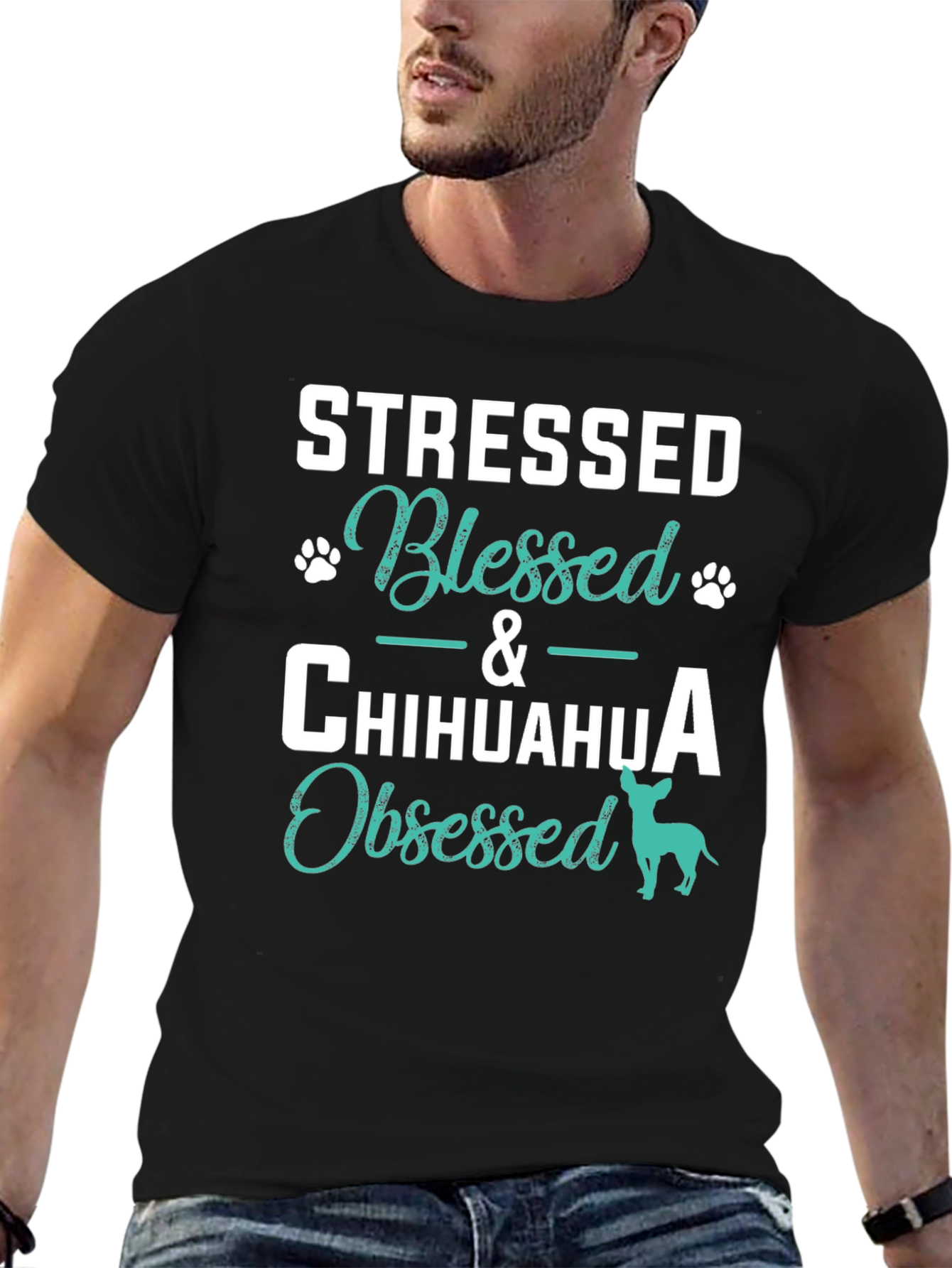 Stressed Blessed Chihuahua Obsessed T-Shirt