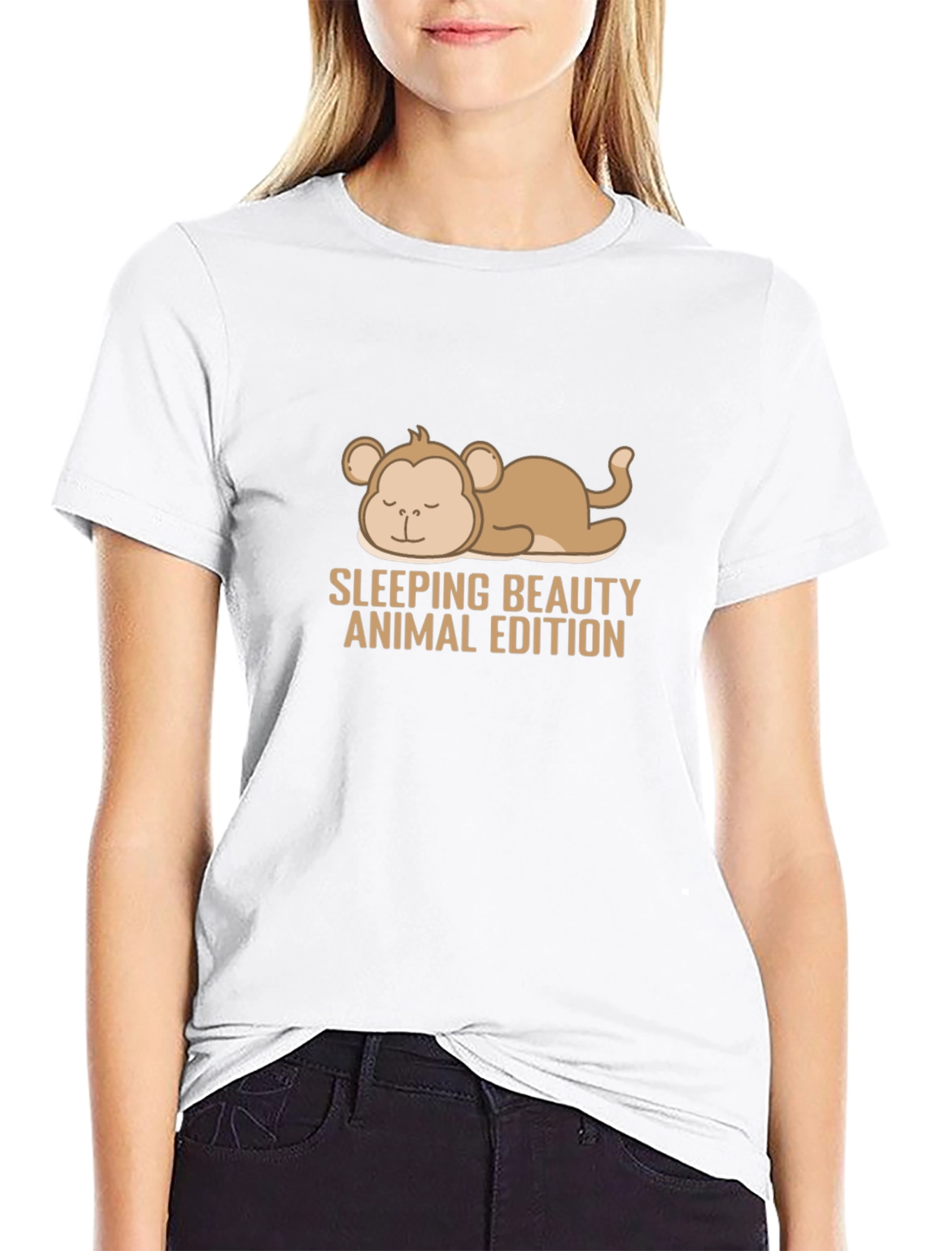 Sleeping Beauty Monkey Graphic Tee