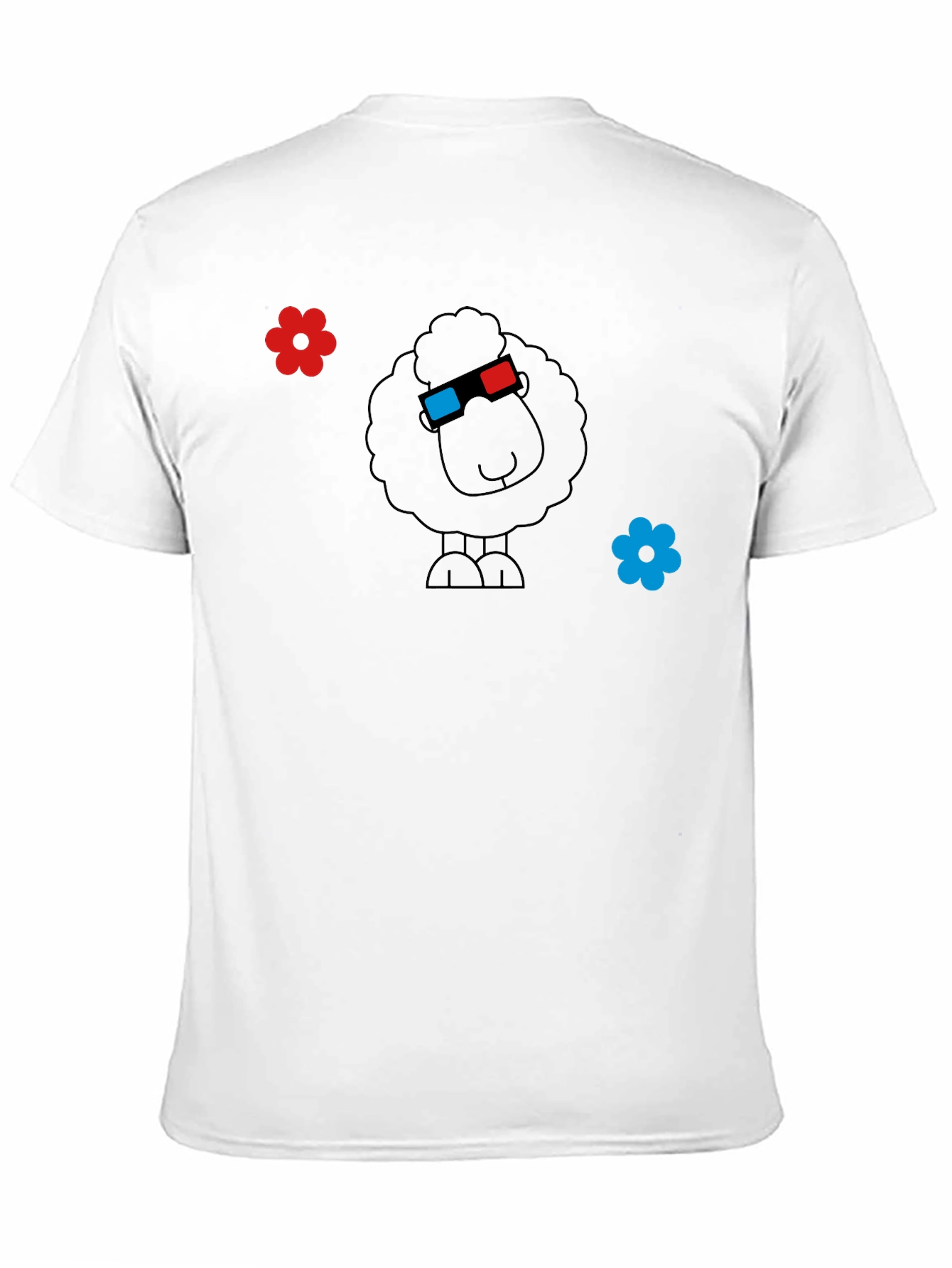 Funny 3D Sheep Black T-Shirt