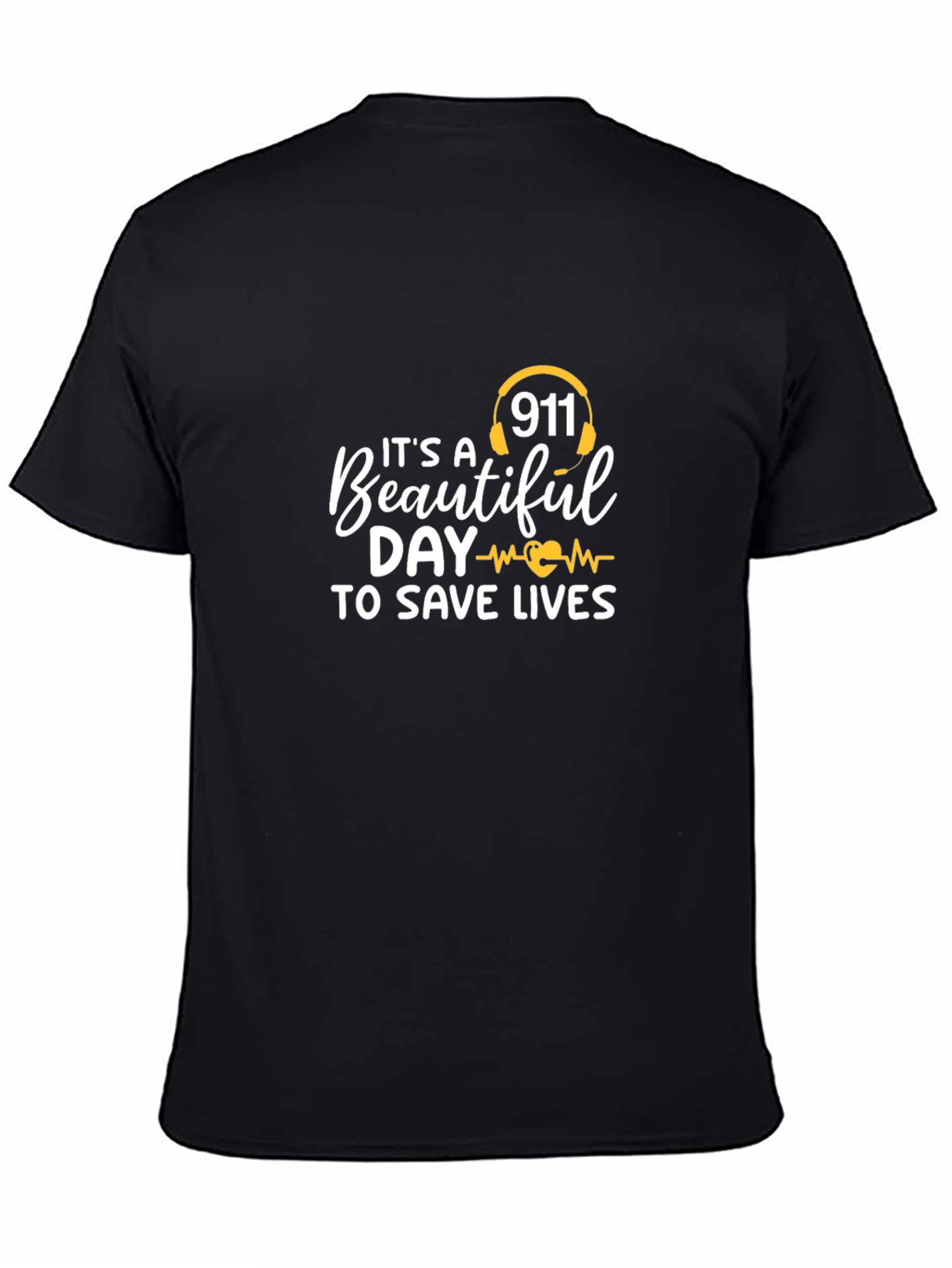 911 Save Lives Graphic Tee - Black