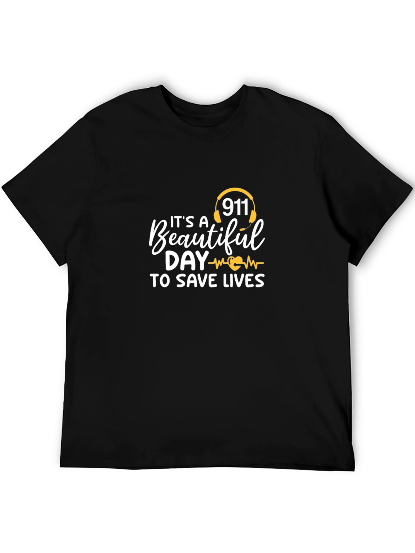 911 Save Lives Graphic Tee - Black